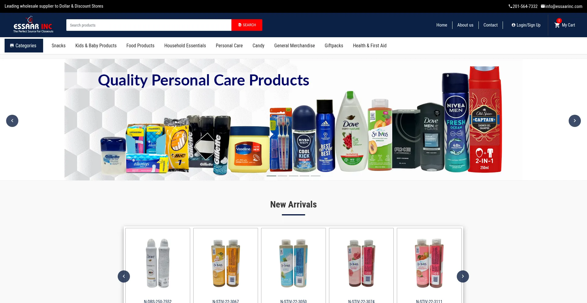Website screenshot of Essaarinc.com