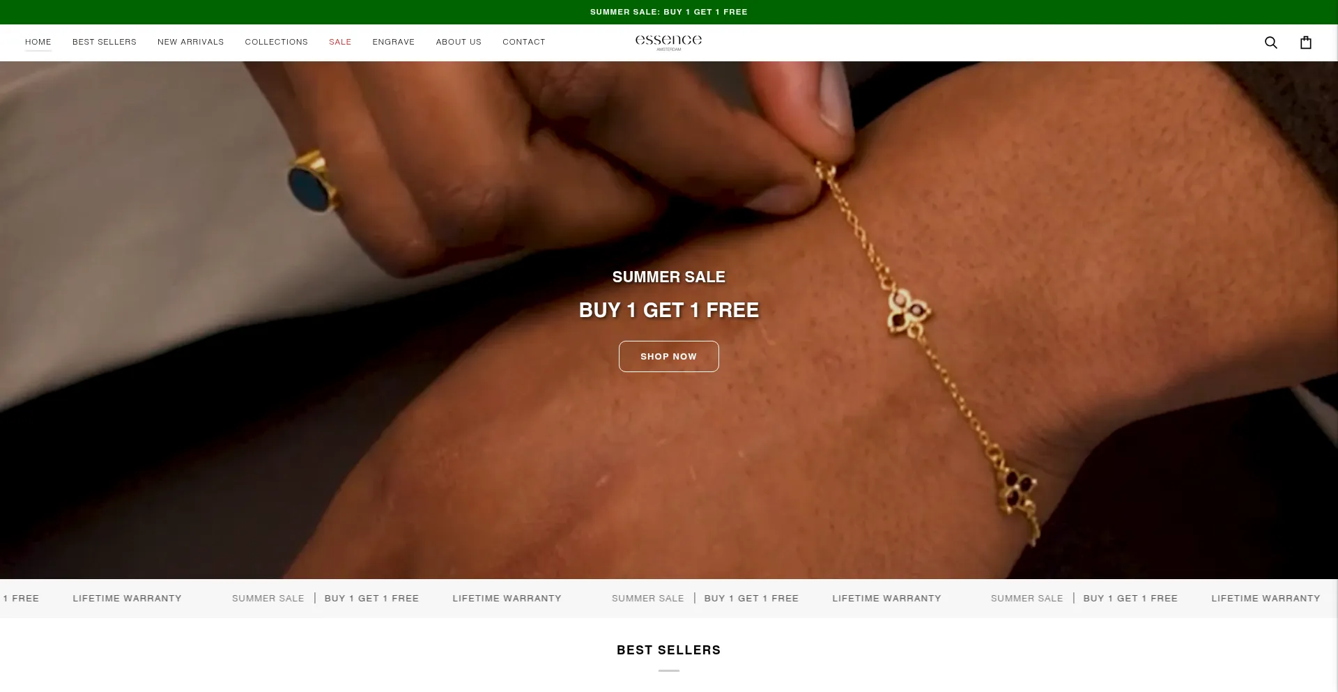 Website screenshot of Essence-amsterdam.com