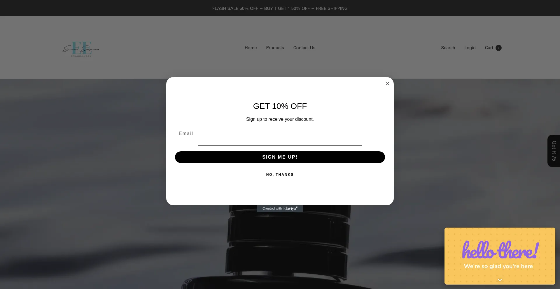 Website screenshot of Essenceemporuimfragances.co.za