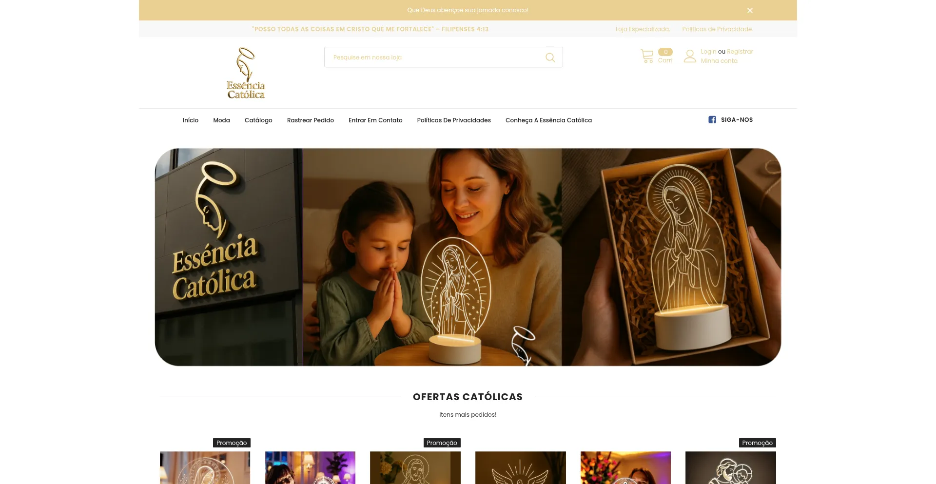 Website screenshot of Essenciacatolica.com