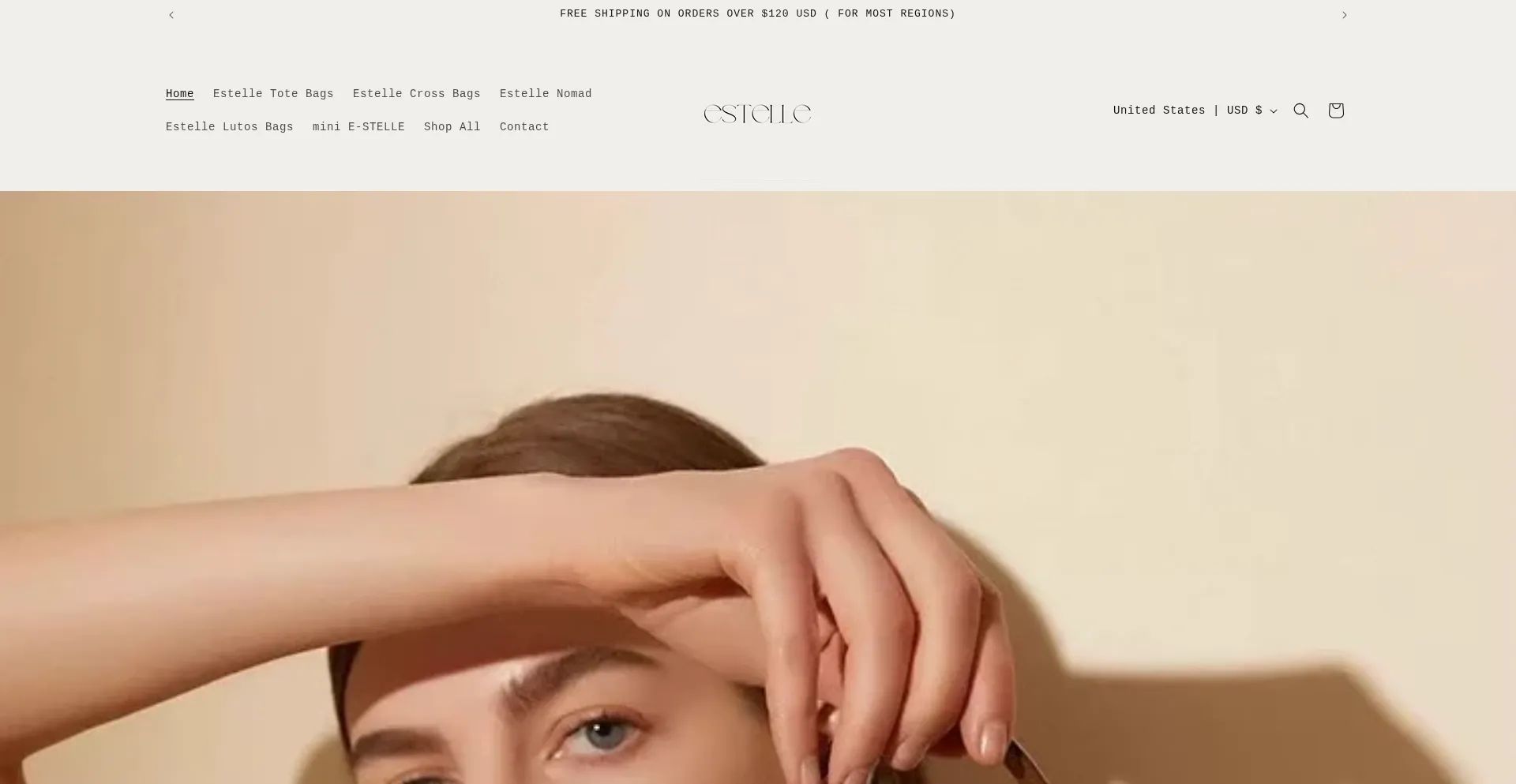 Website screenshot of Estellabag.com