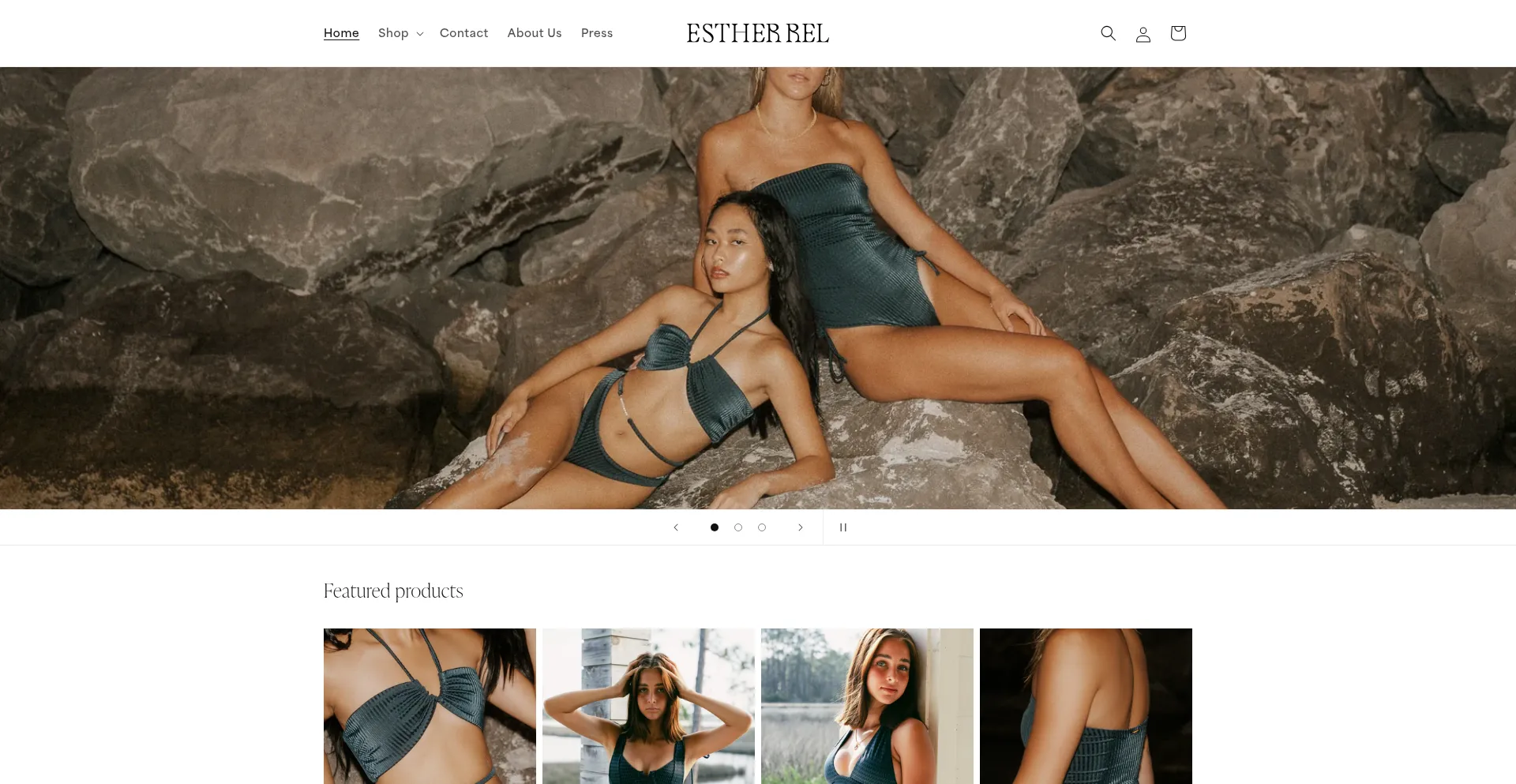 Website screenshot of Estherrel.com