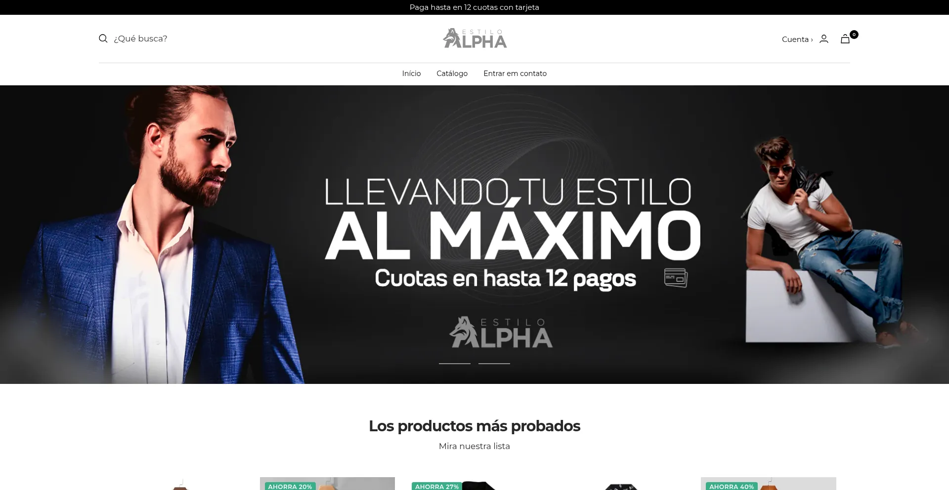 Website screenshot of Estiloalfa.site