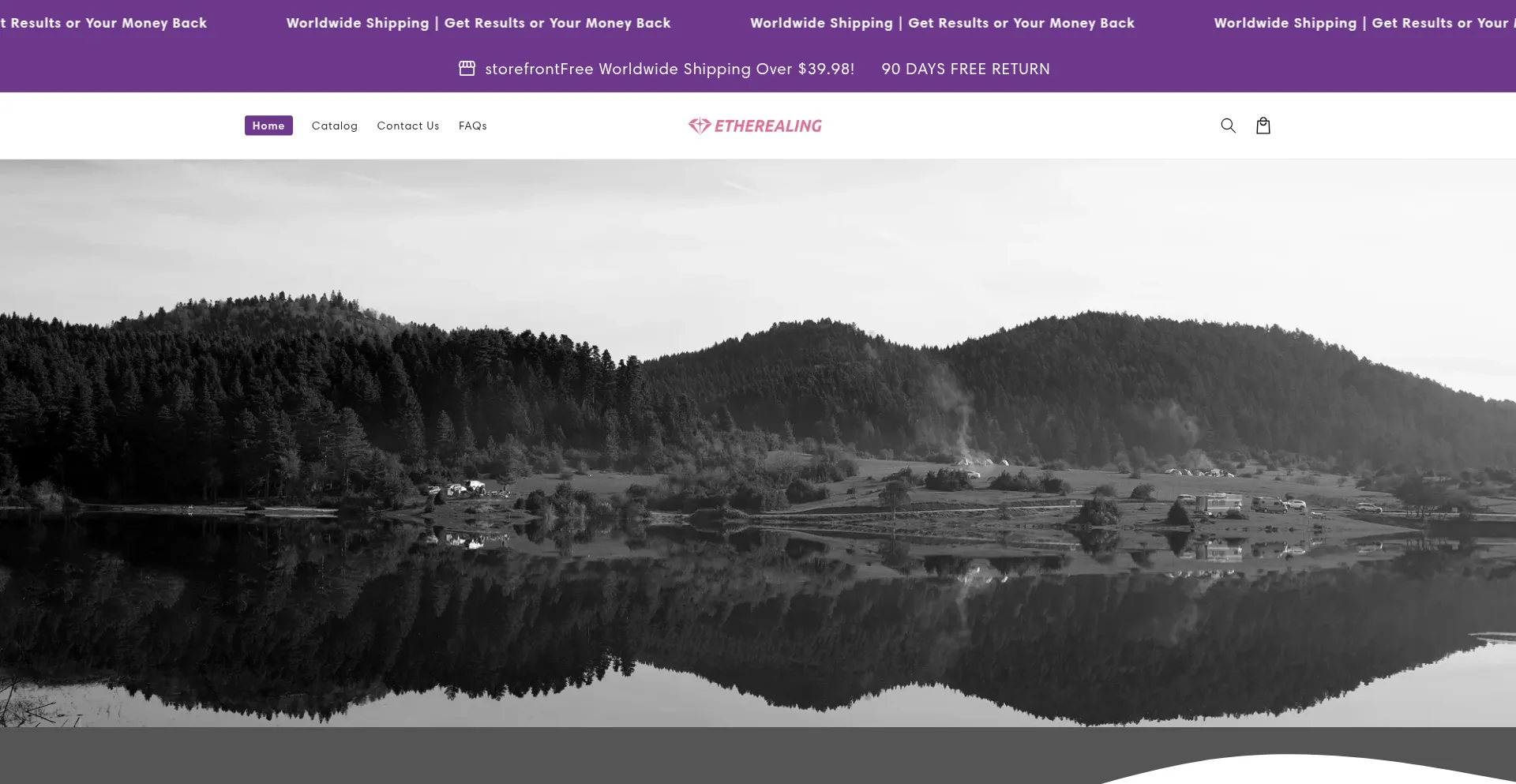 Website screenshot of Etherealing.com