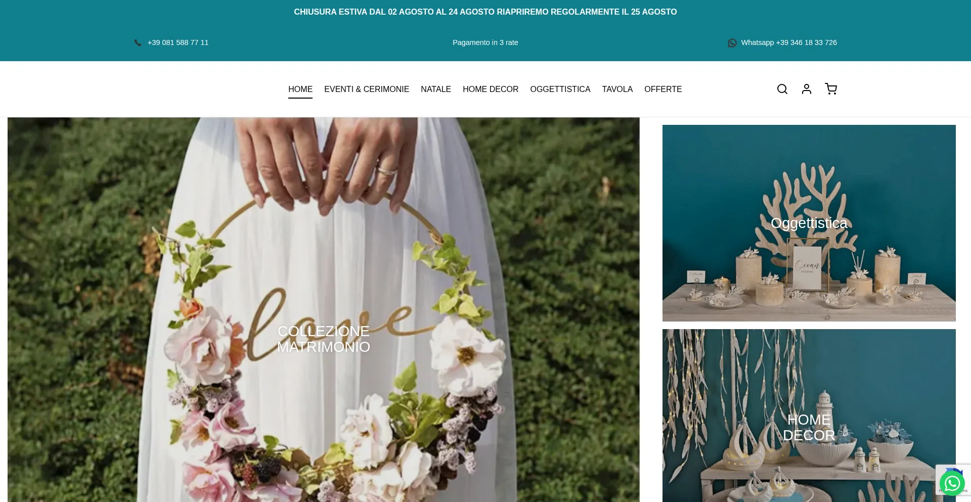 Website screenshot of Ethernabomboniere.it