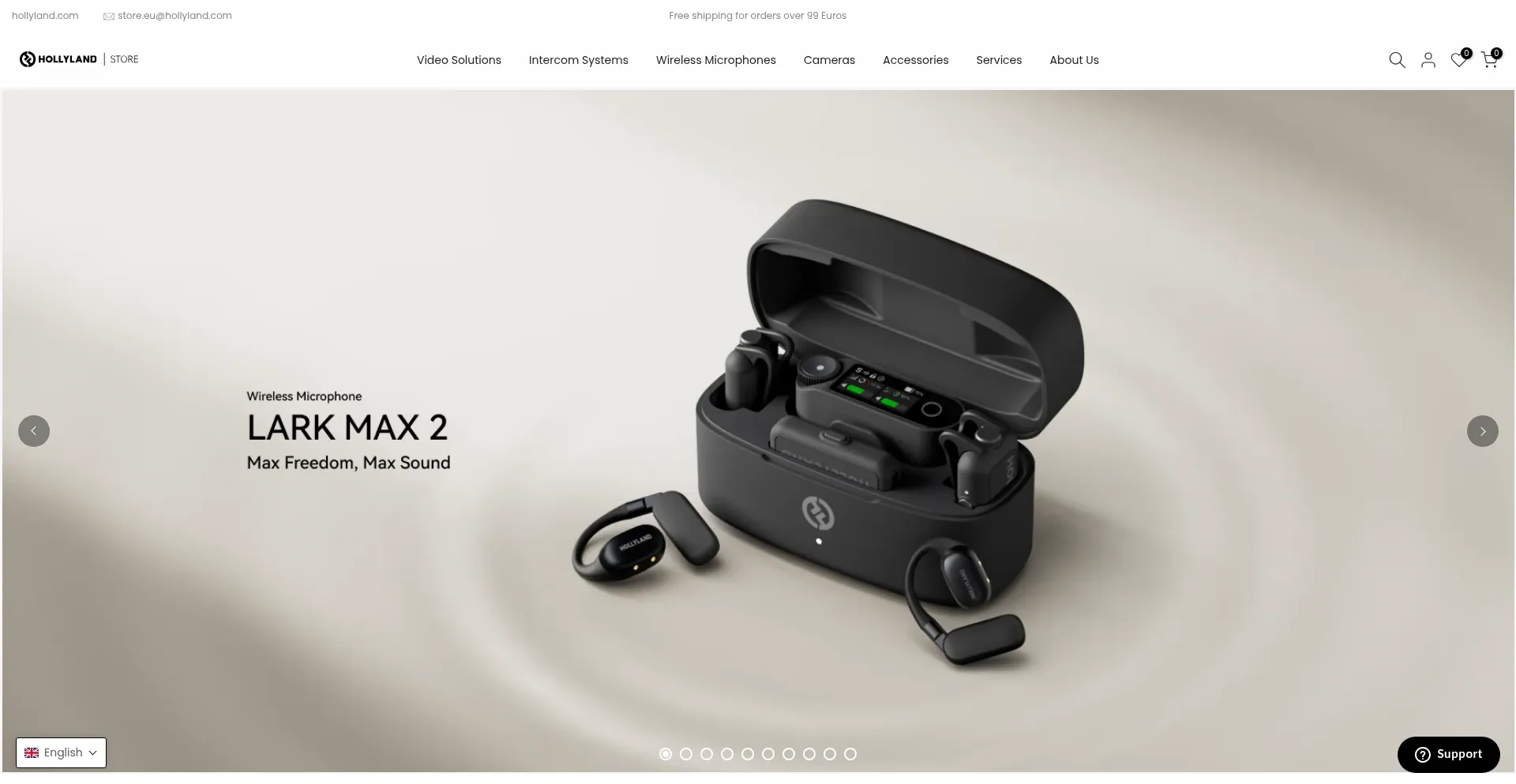 Website screenshot of Eu.hollyland.com