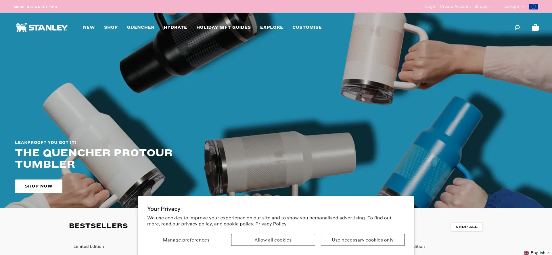 Website screenshot of Eu.stanley1913.com