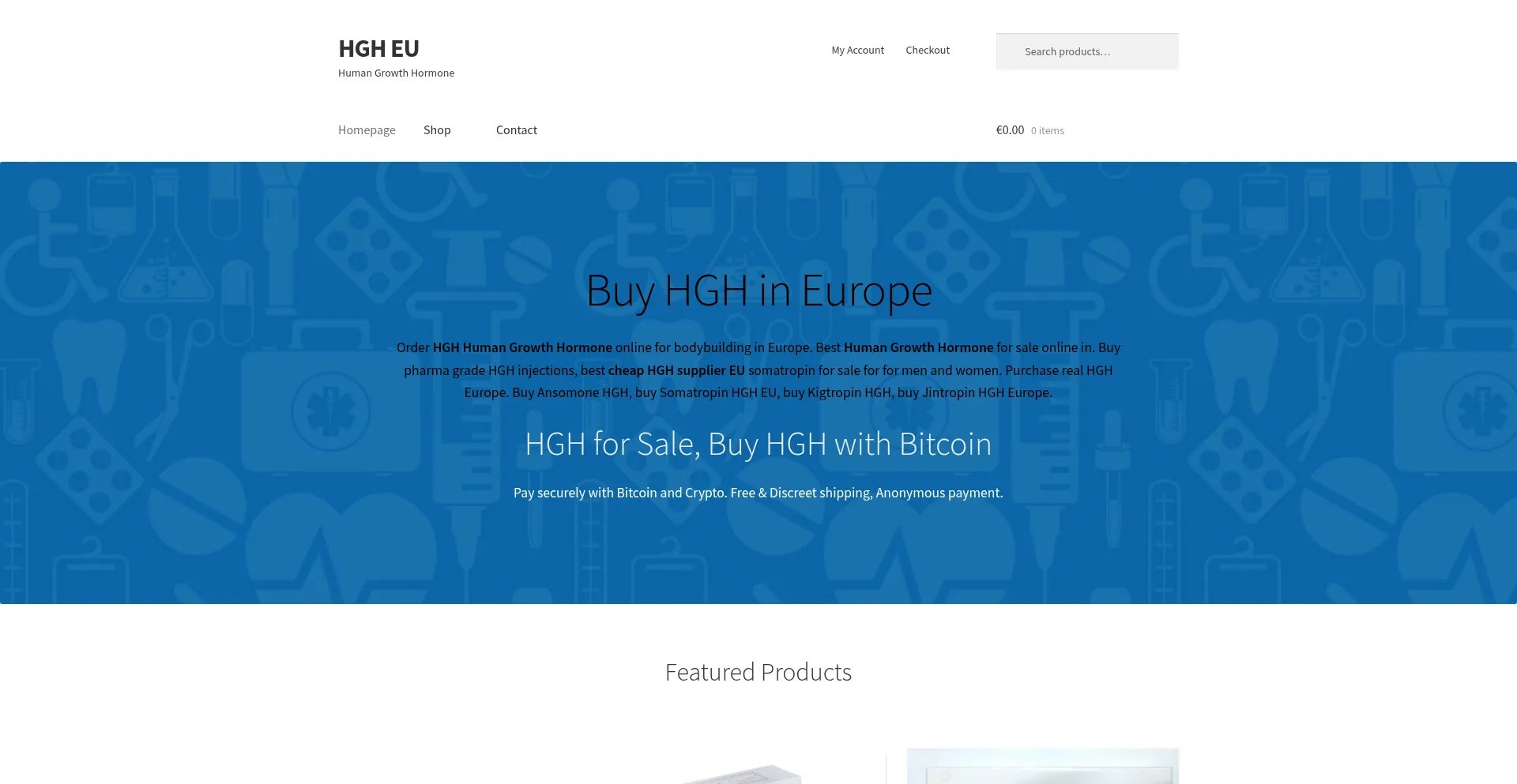 Website screenshot of Euhgh.com