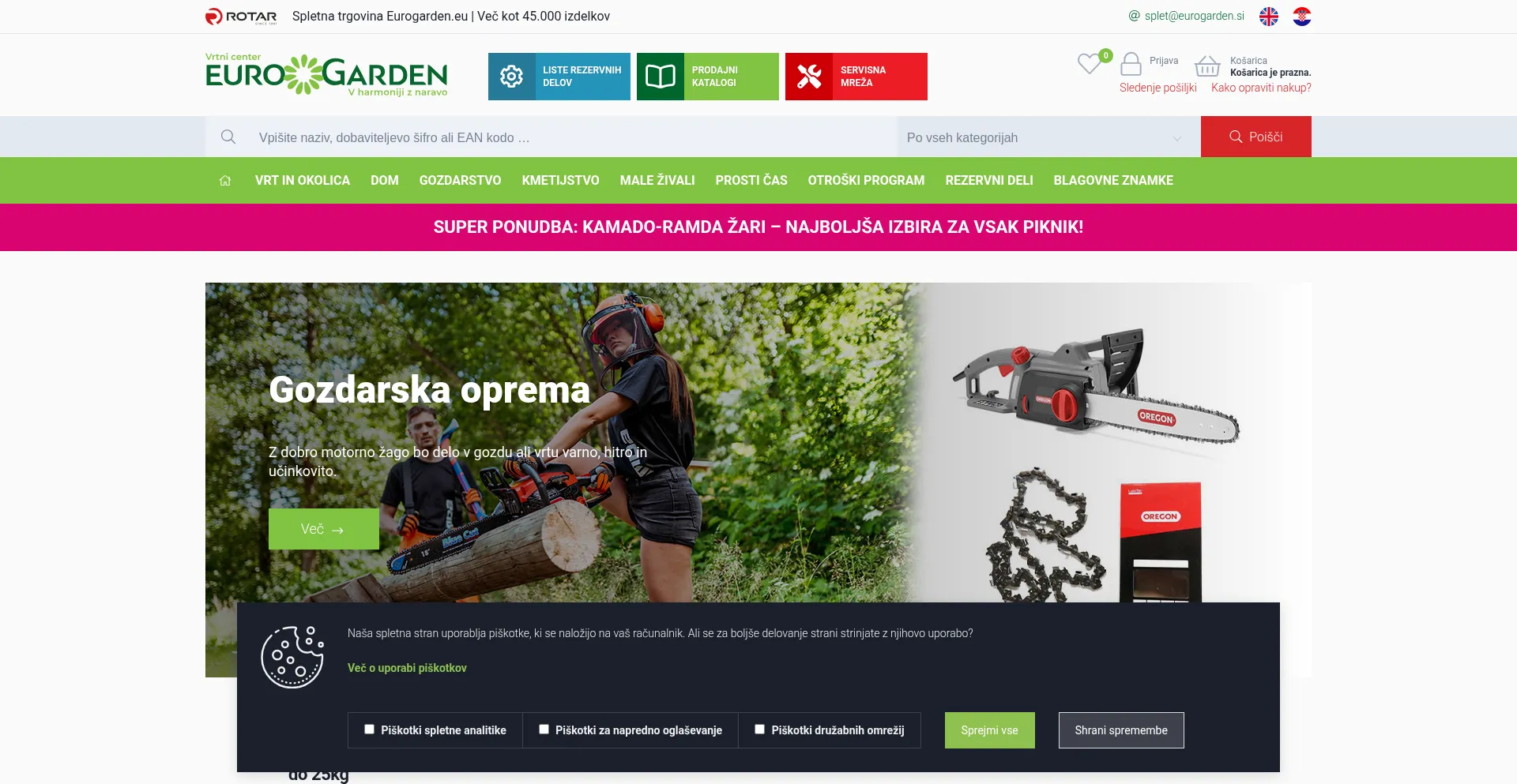 Website screenshot of Eurogarden.eu