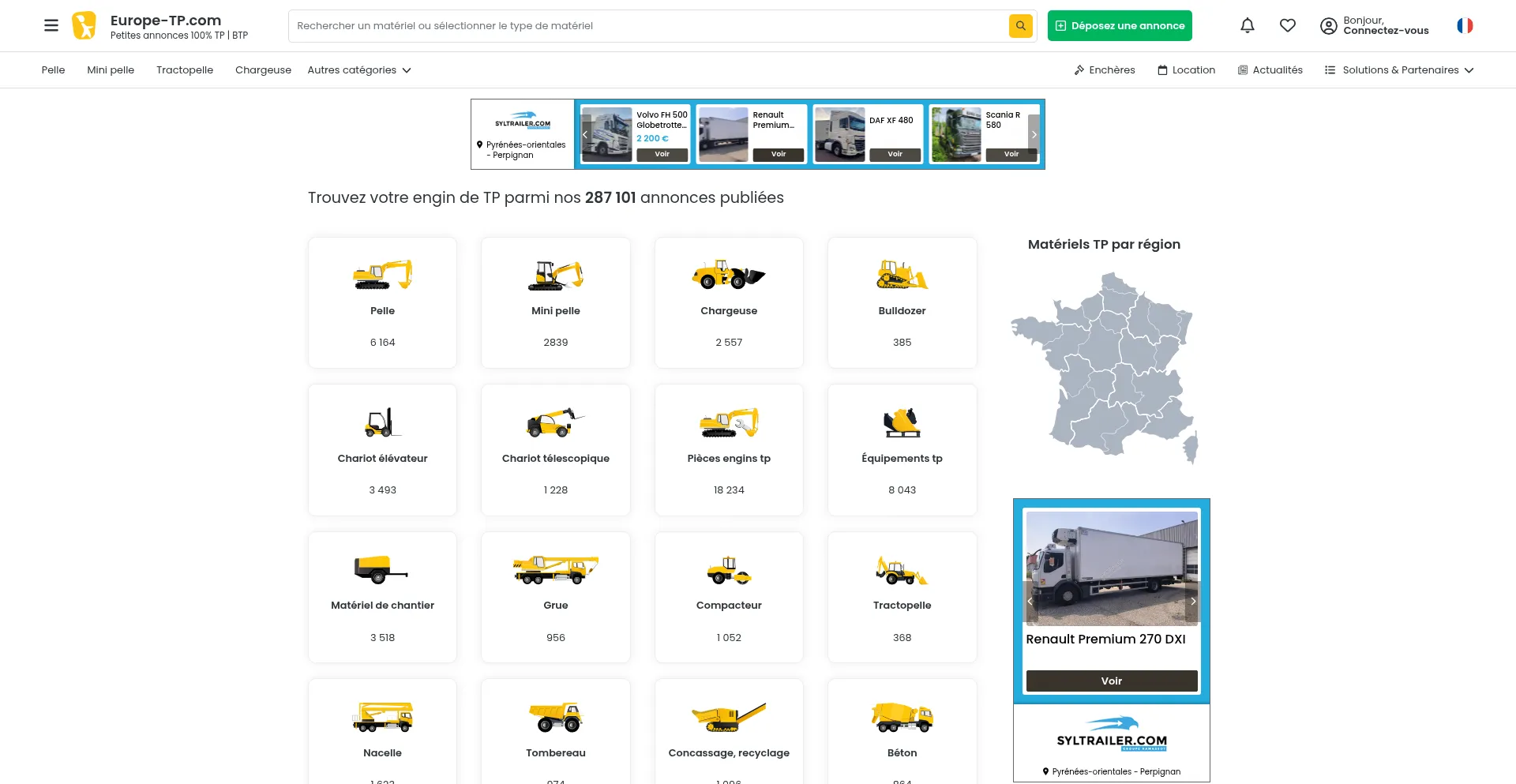 Website screenshot of Europe-tp.com