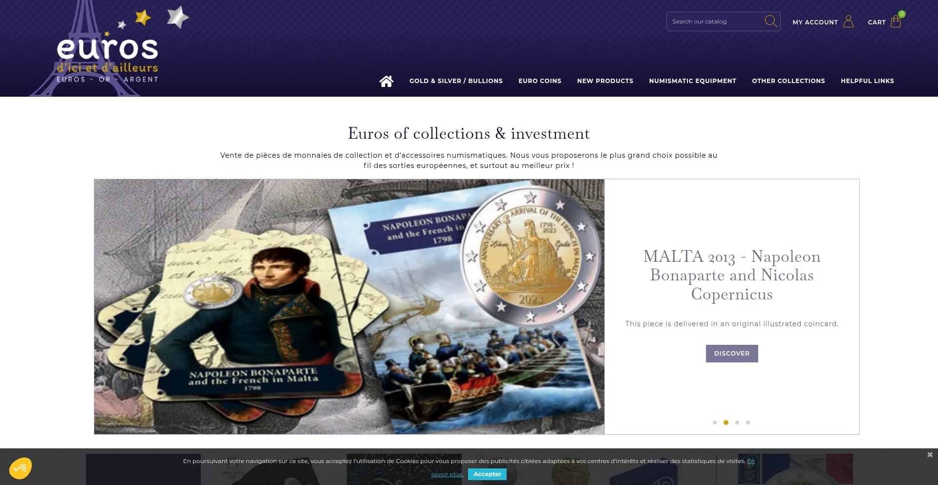 Website screenshot of Eurosnumismate.com