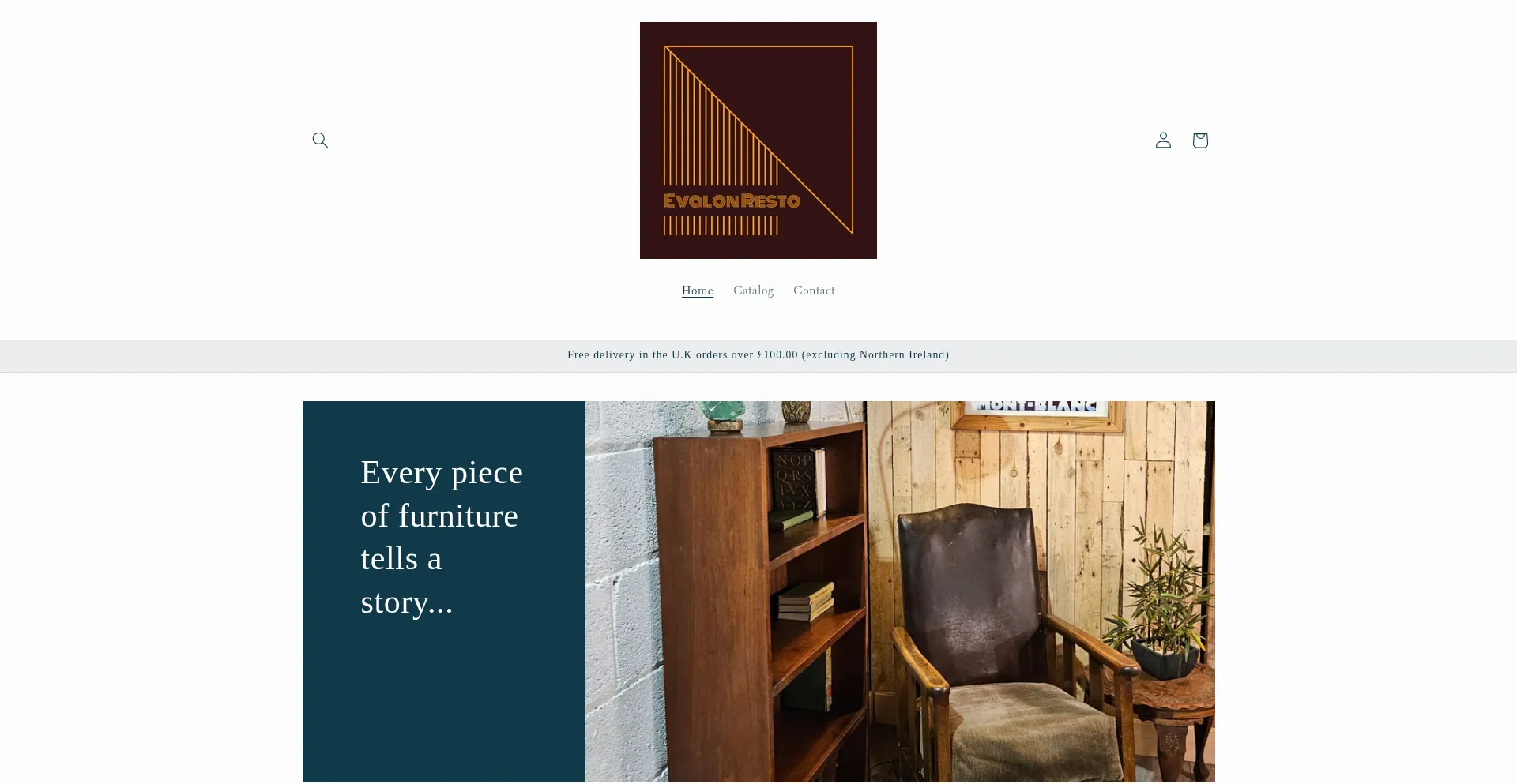 Website screenshot of Evalonresto.com