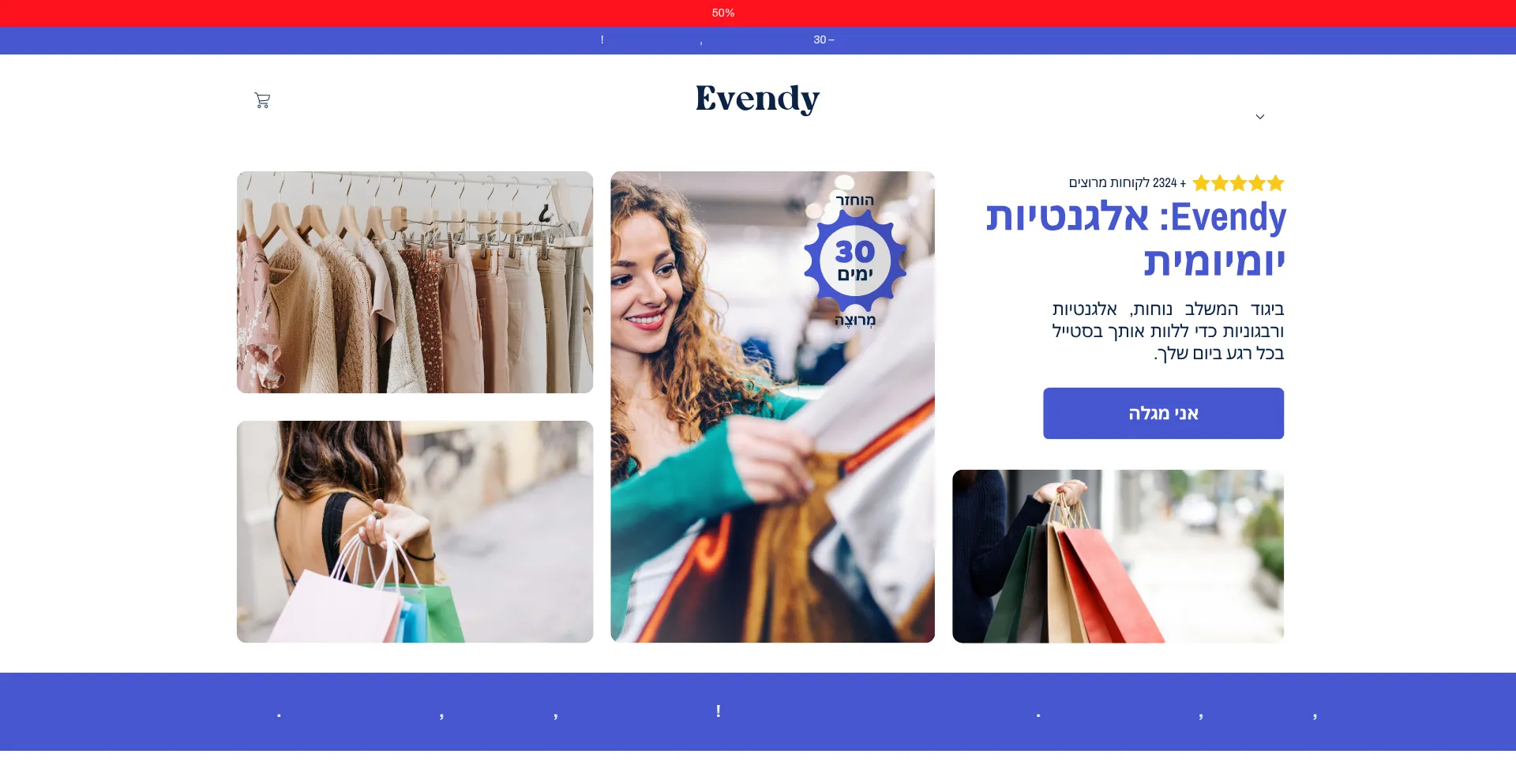 Website screenshot of Evendy-store.com