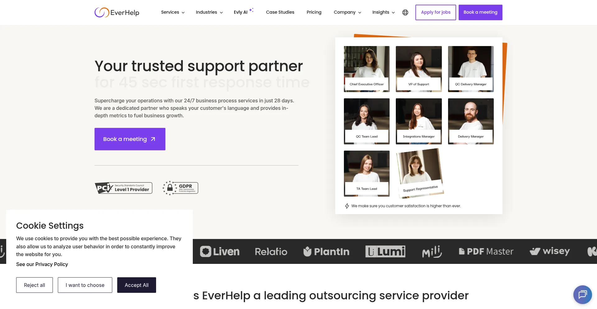 Website screenshot of Ever-help.net