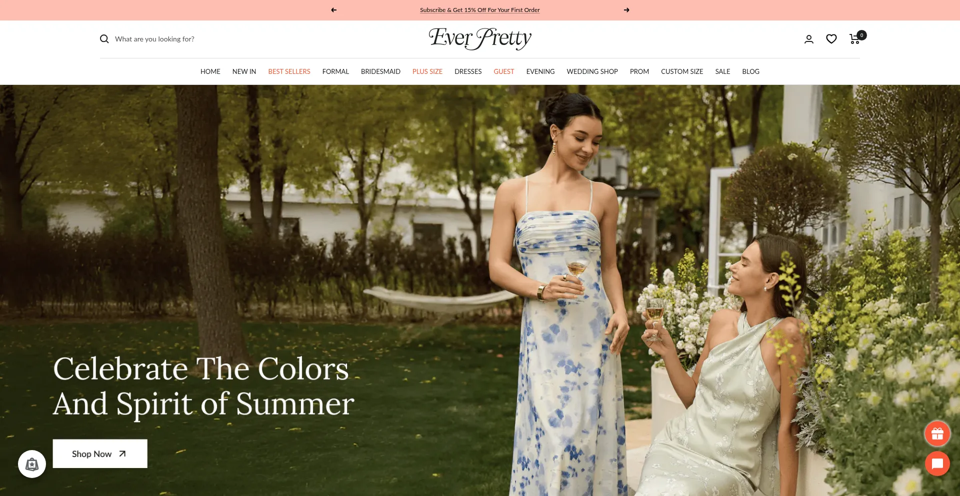 Website screenshot of Ever-pretty.com