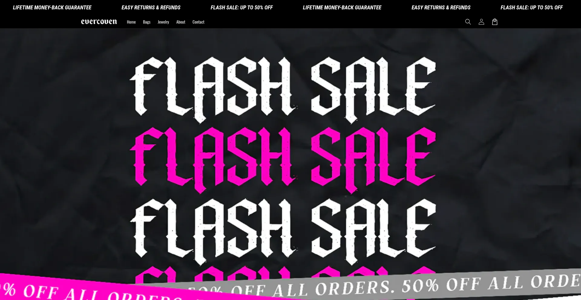 Website screenshot of Evercoven.com