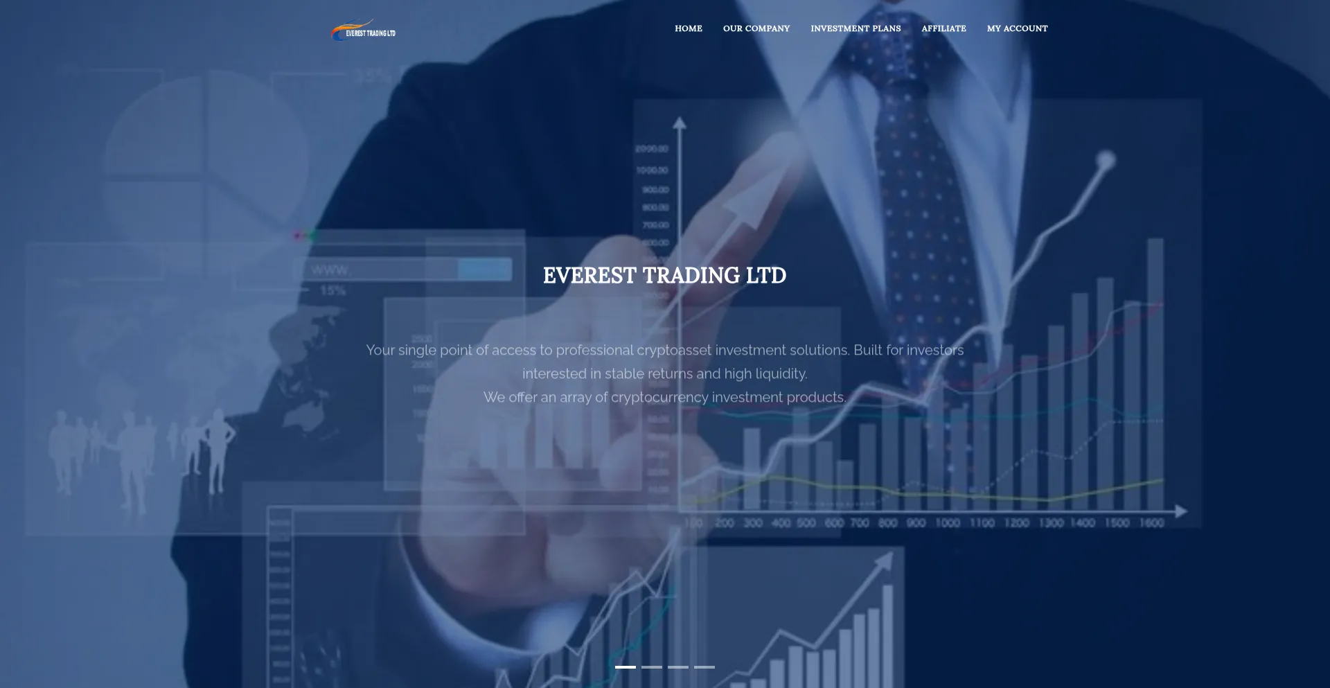Website screenshot of Everesttradingltd.com