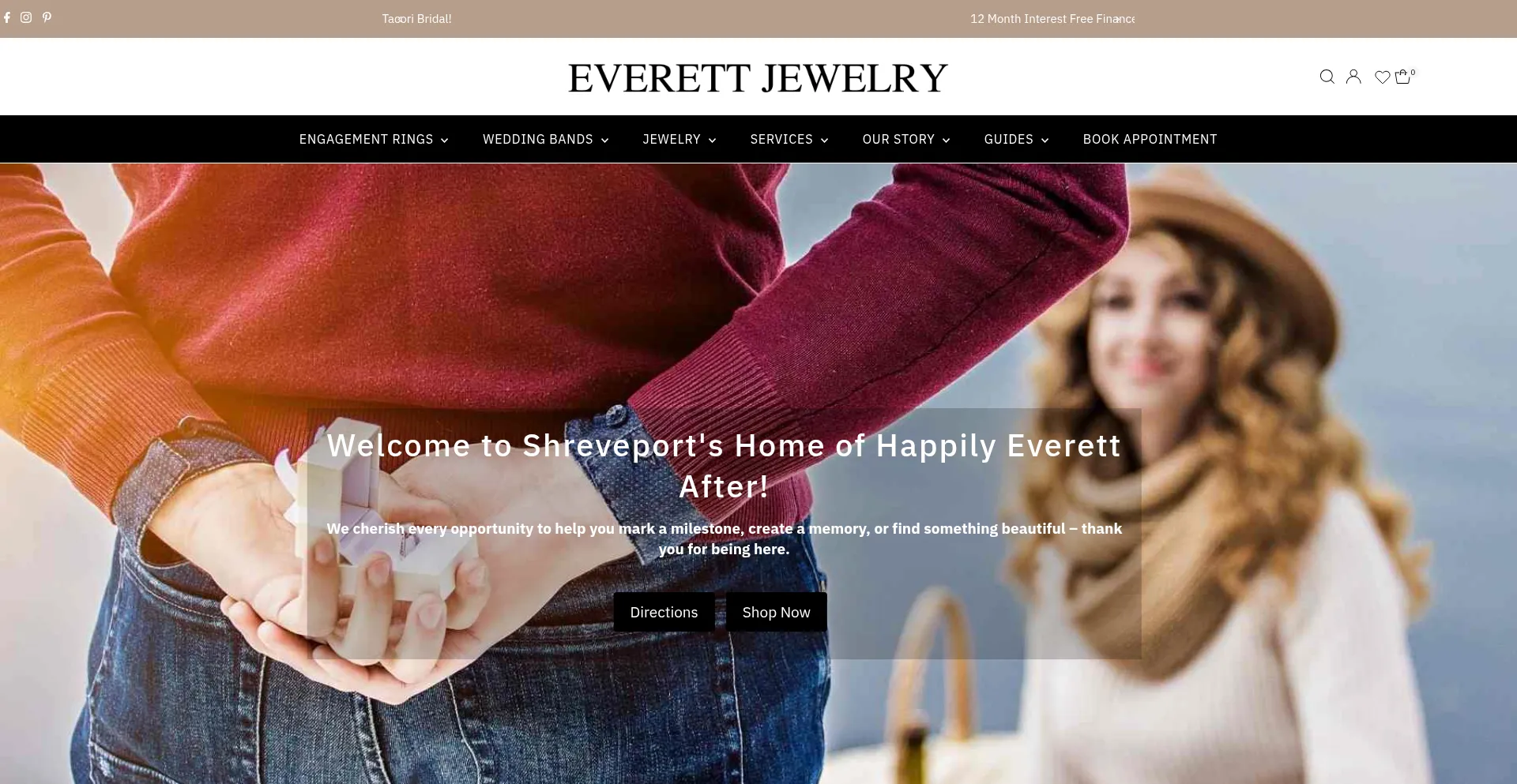 Website screenshot of Everettjewelry.com