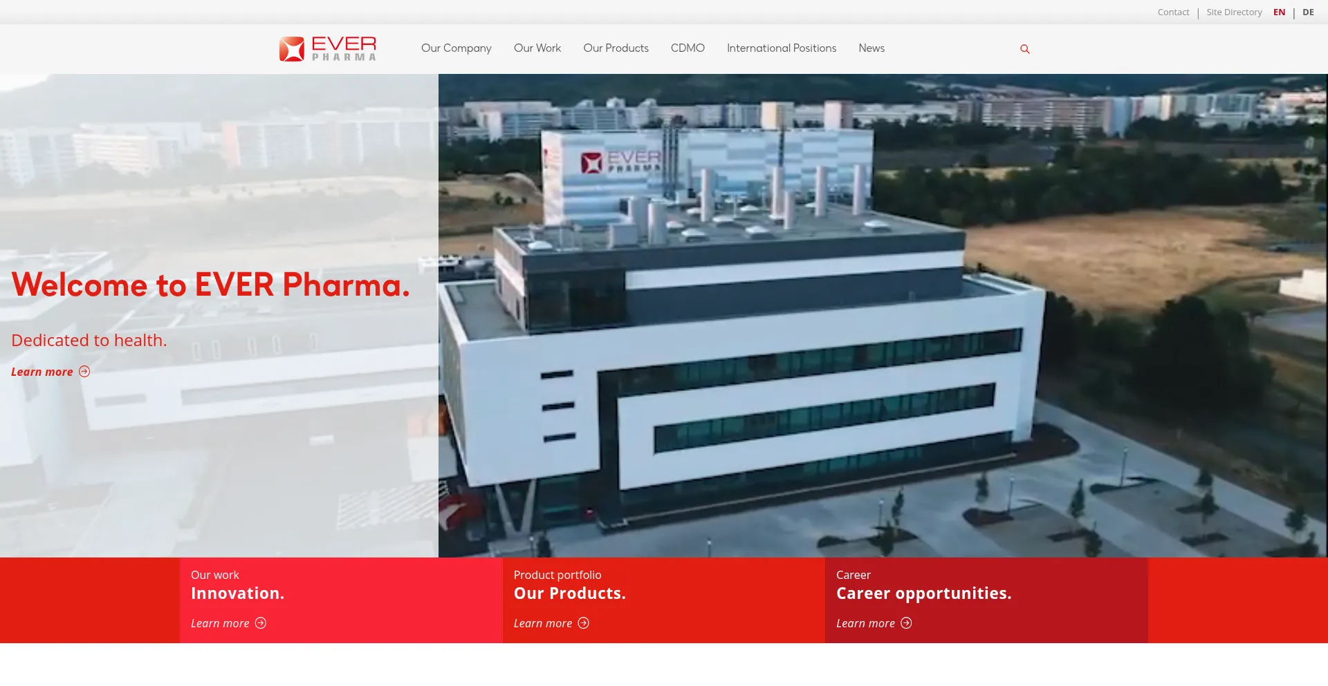 Website screenshot of Everpharma.com