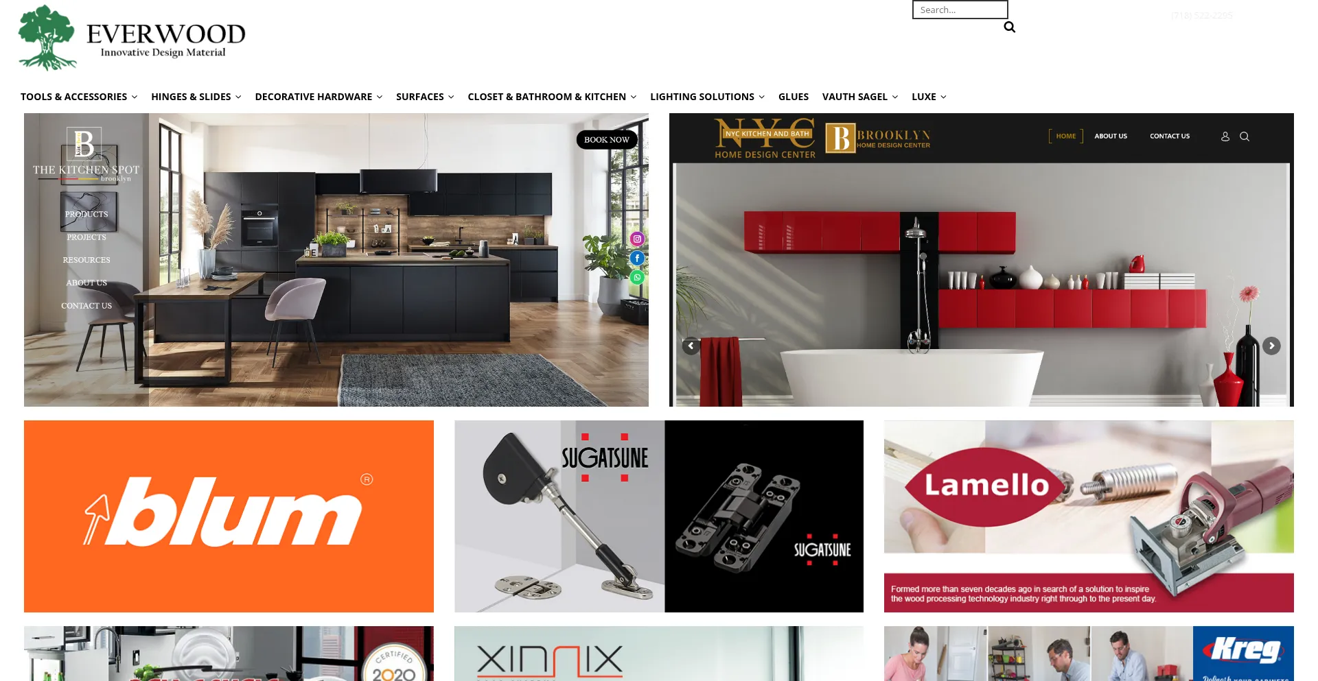 Website screenshot of Everwoodhardware.com
