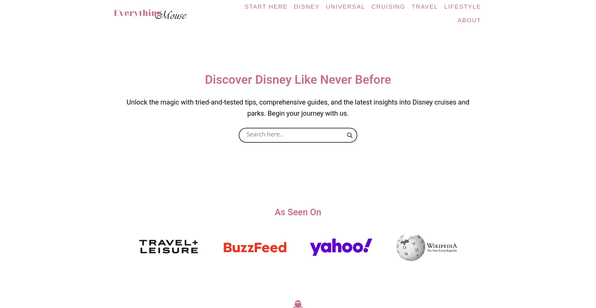 Website screenshot of Everythingmouse.com