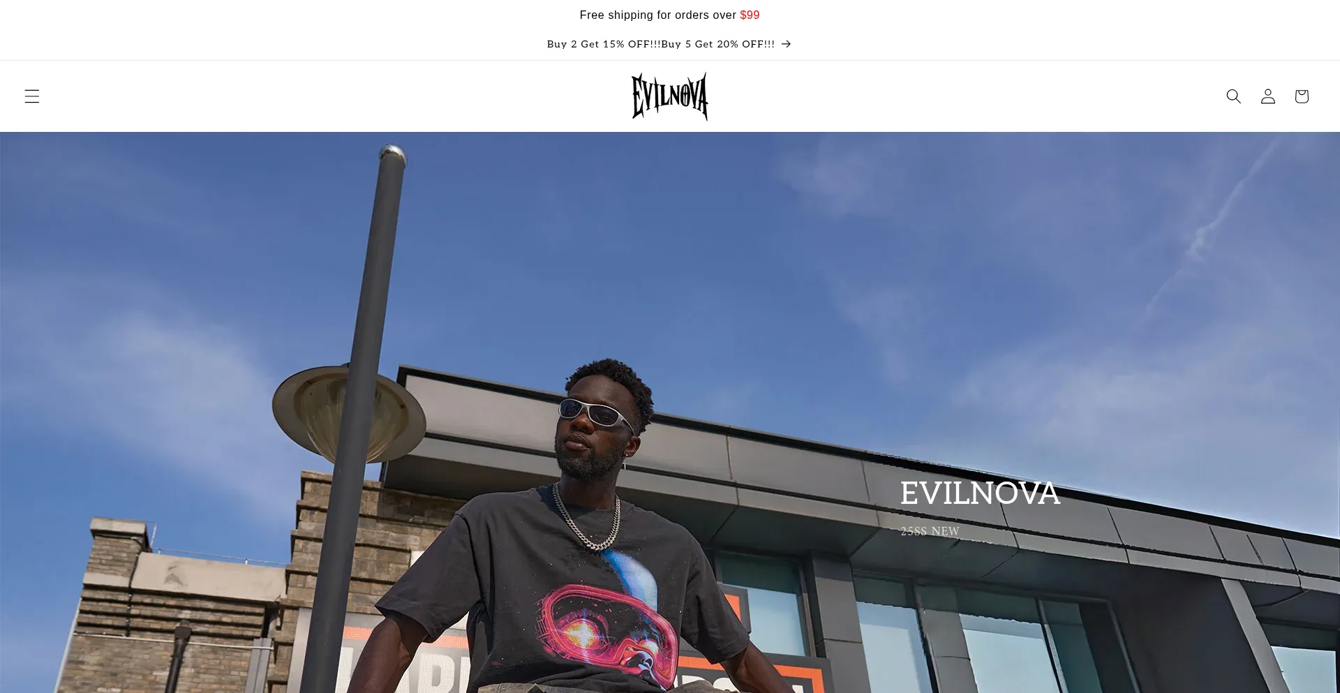 Website screenshot of Evilnova.com