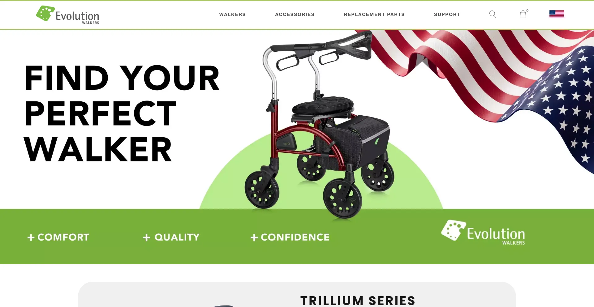 Website screenshot of Evolutionwalker.com