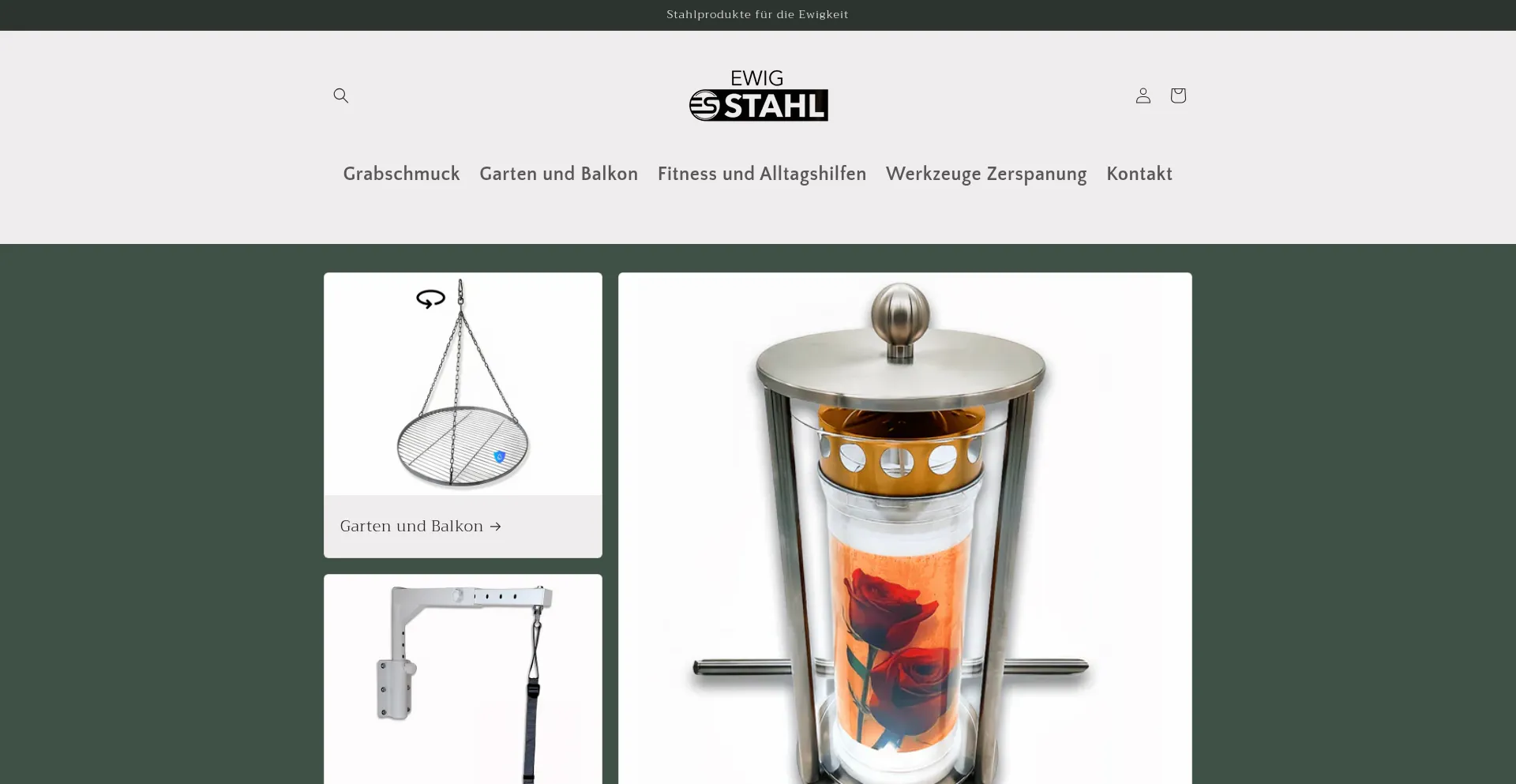 Website screenshot of Ewig-stahl.de