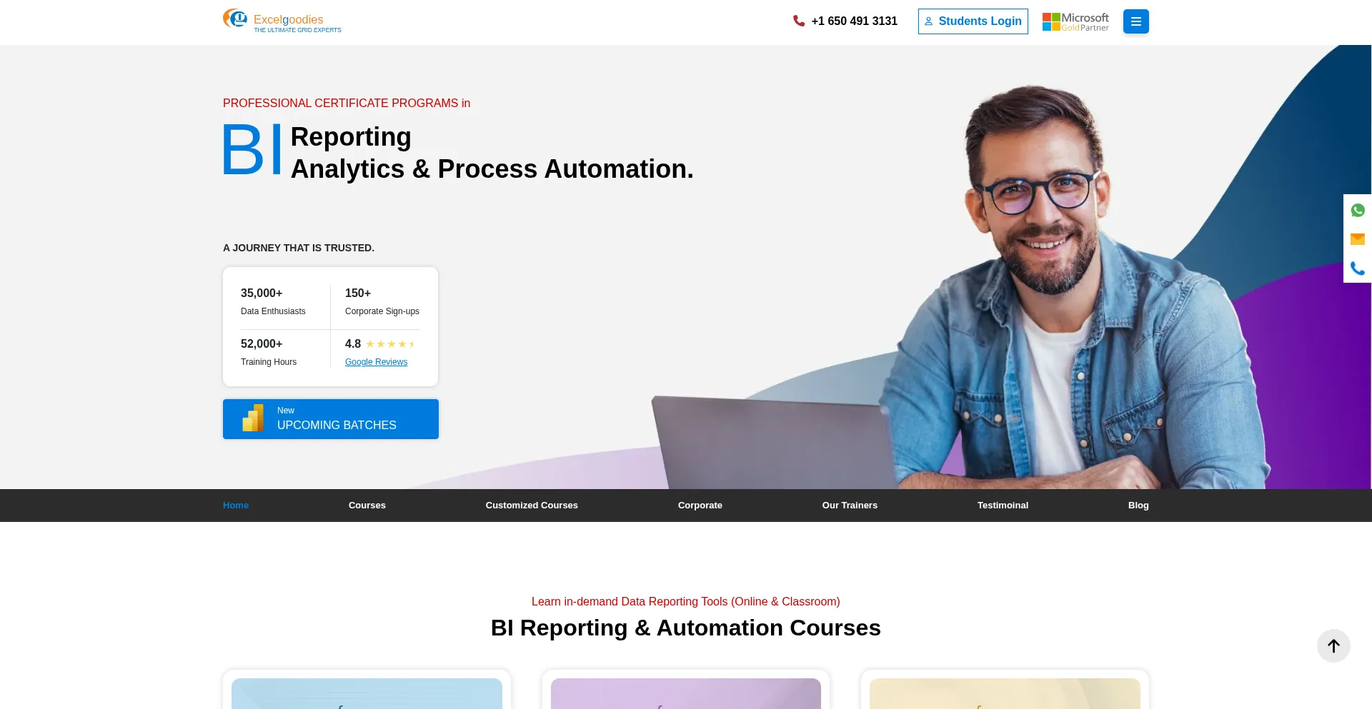 Website screenshot of Excelgoodies.com