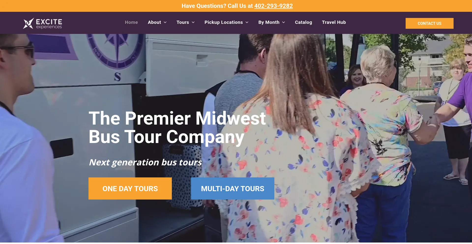 Website screenshot of Excitemytravel.com