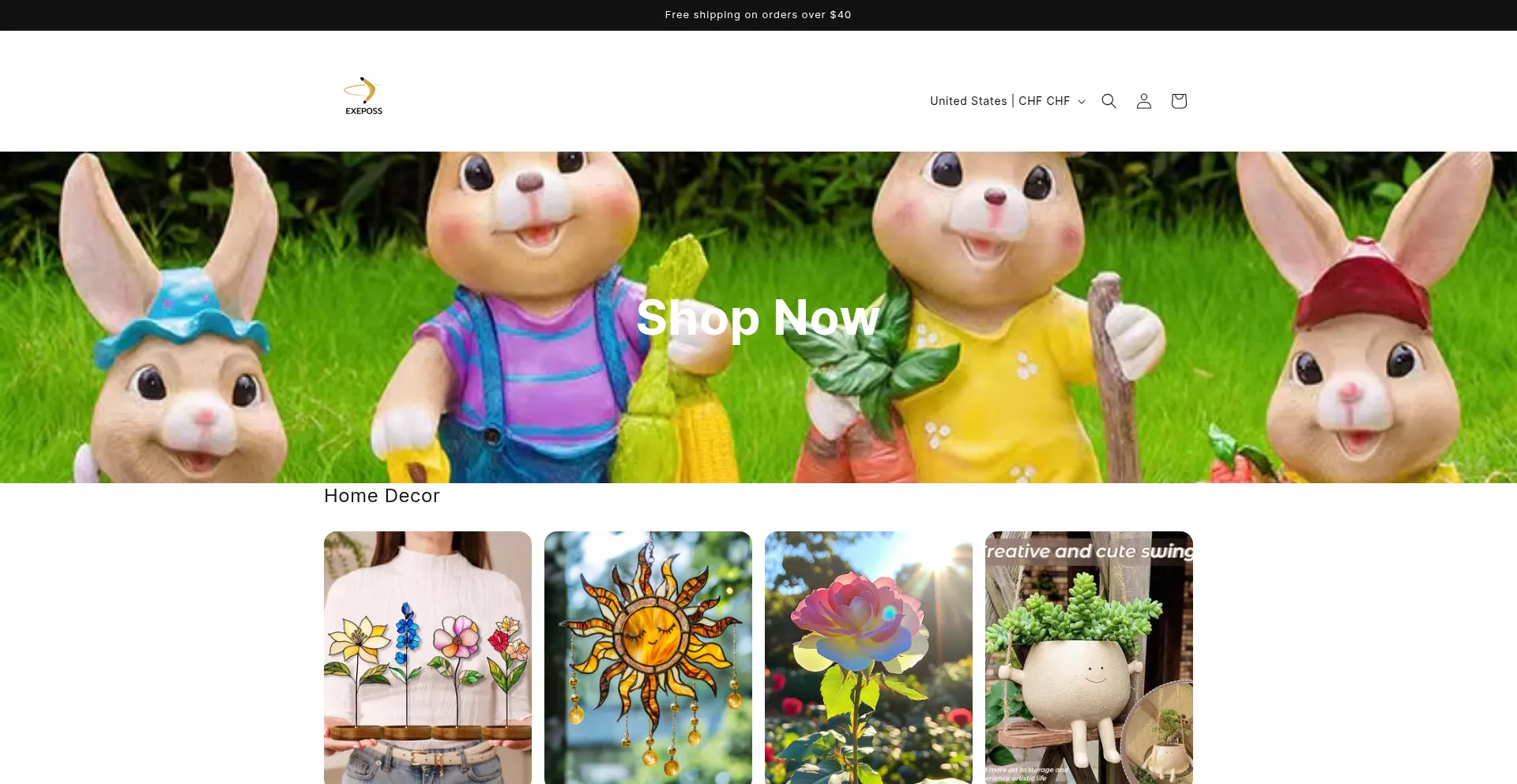 Website screenshot of Exeposs.com