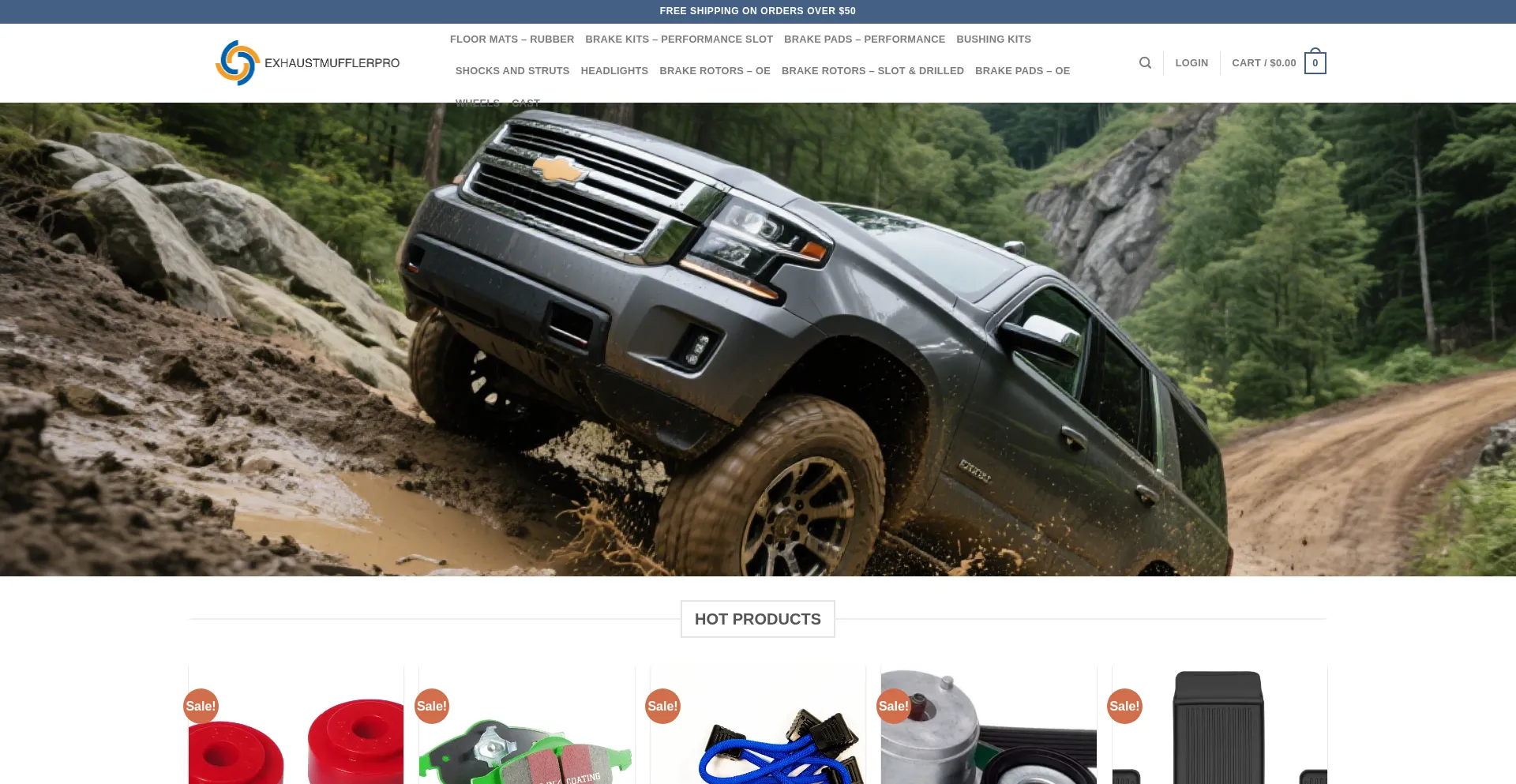Website screenshot of Exhaustmufflerpro.com