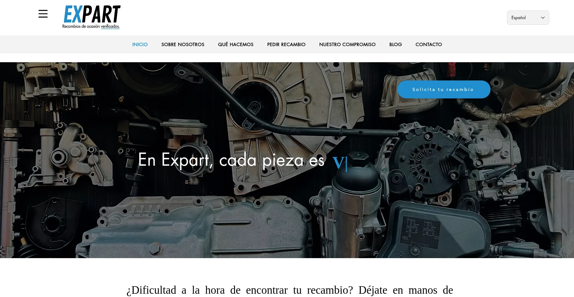 Website screenshot of Expart.es