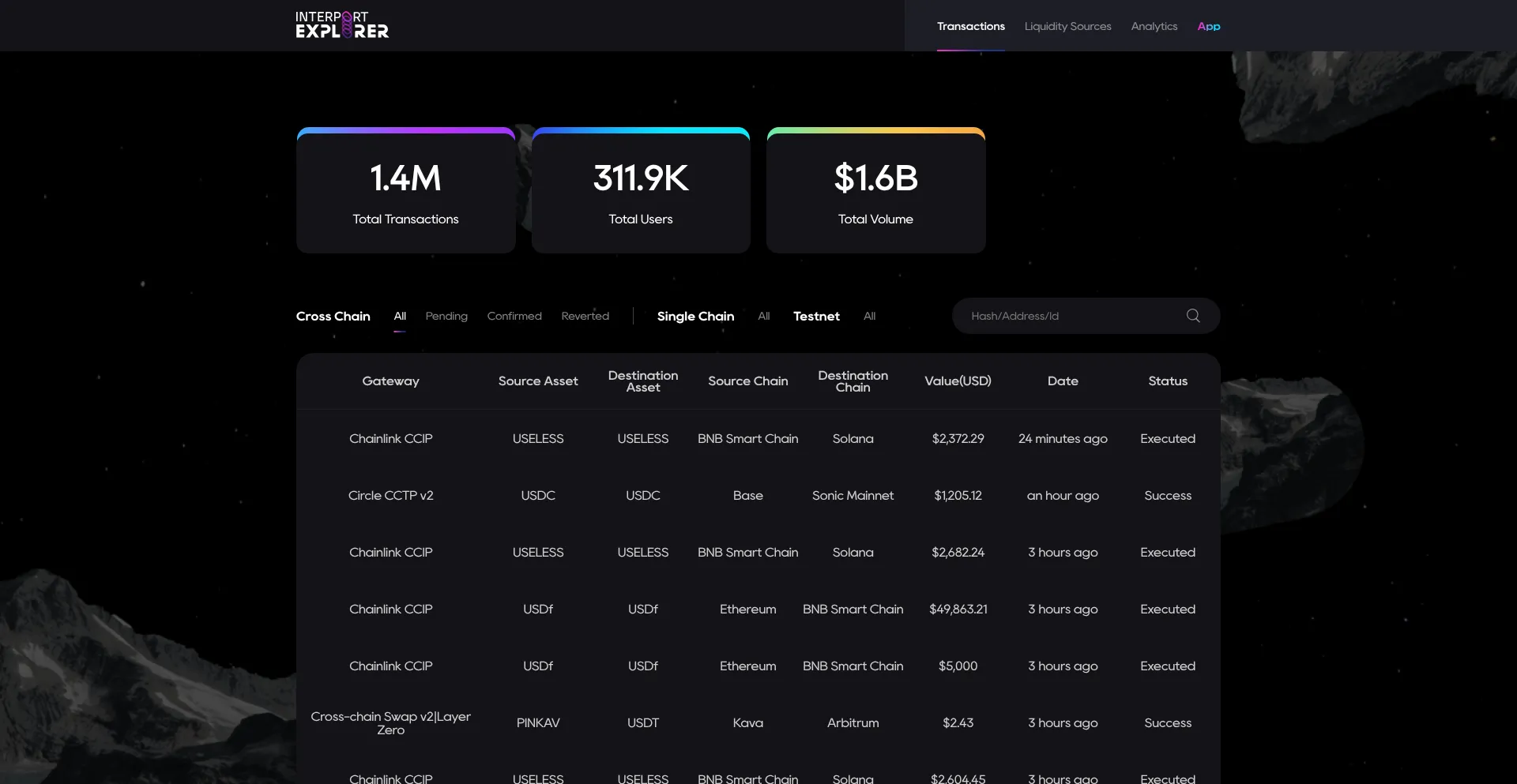 Website screenshot of Explorer.interport.fi