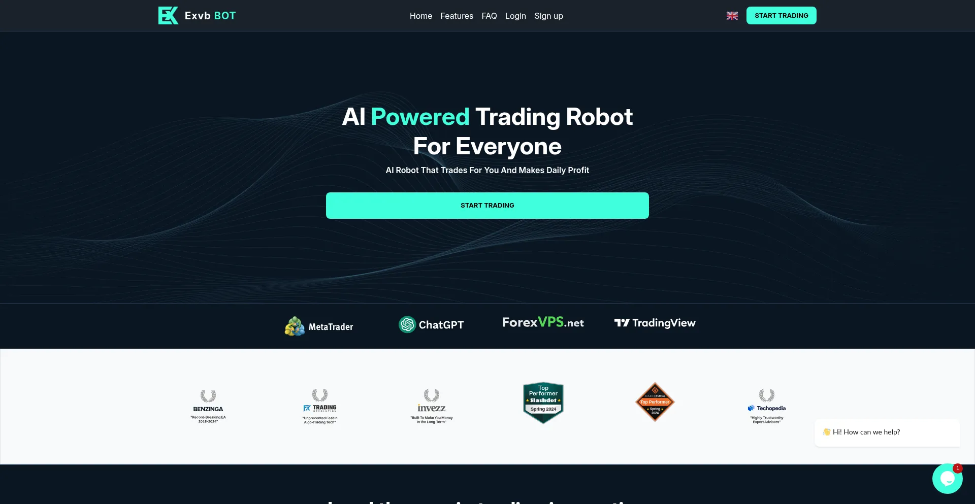 Website screenshot of Exvb.com
