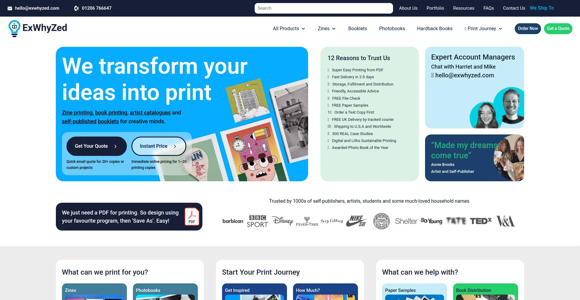 Website screenshot of Exwhyzed.com