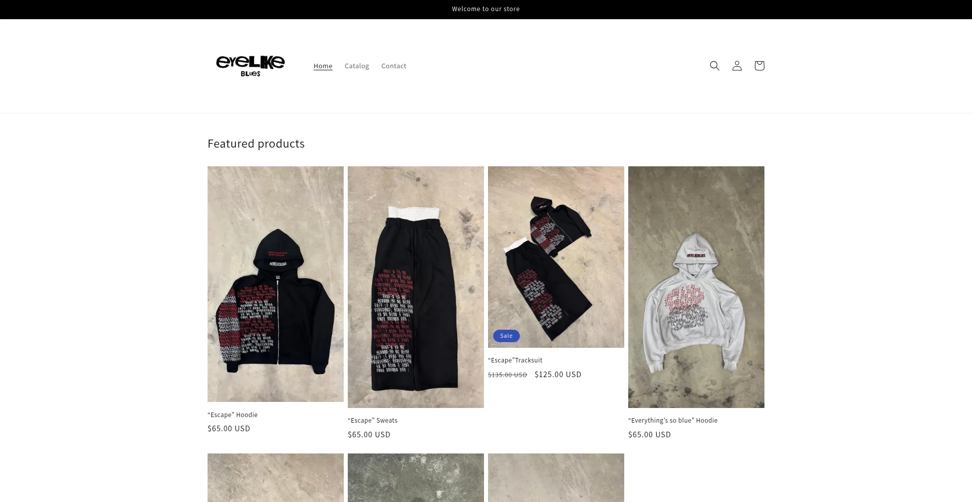 Website screenshot of Eyelikeblues.com
