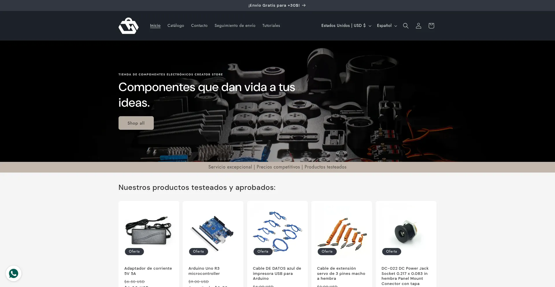 Website screenshot of Fabricreator.com