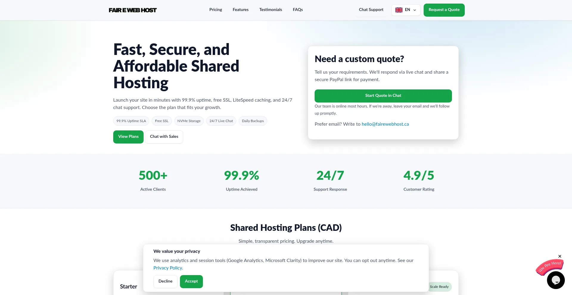 Fairewebhost.ca