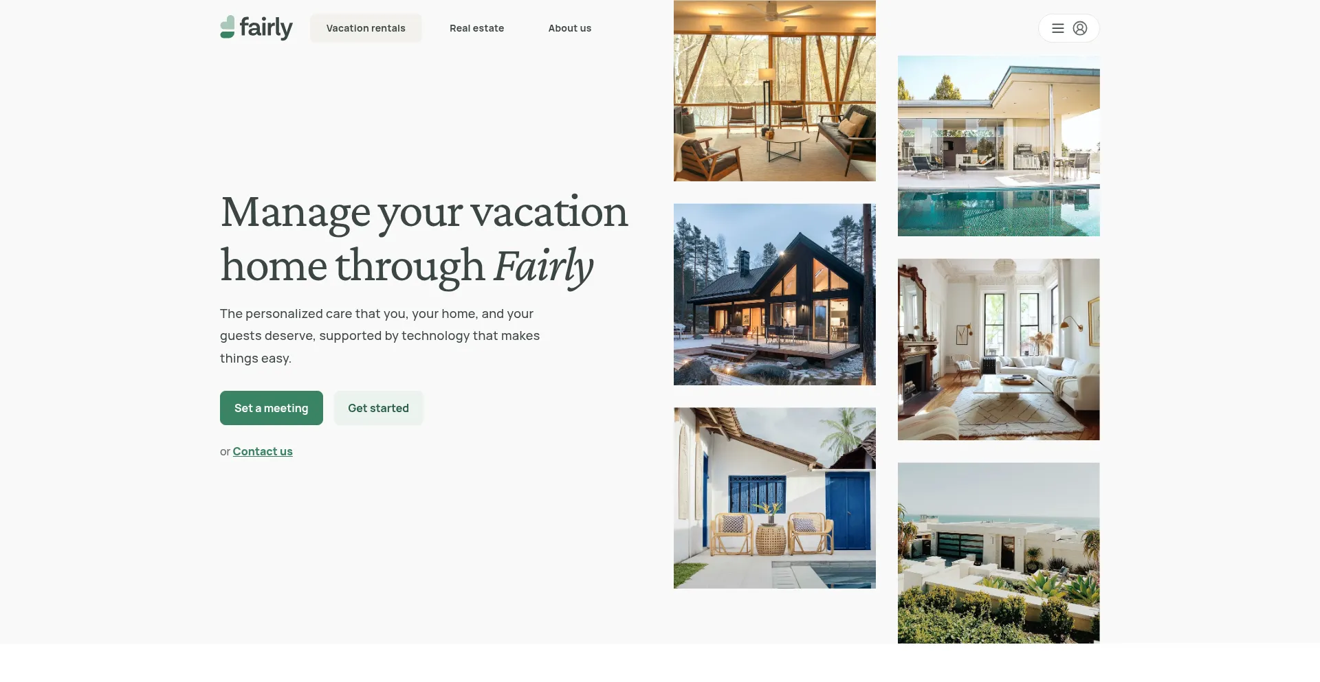 Website screenshot of Fairly.com