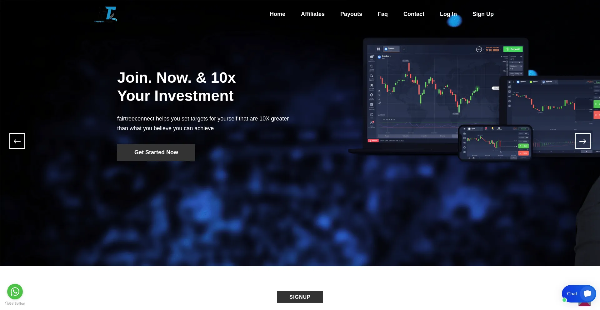 Website screenshot of Fairtreeconnect.com
