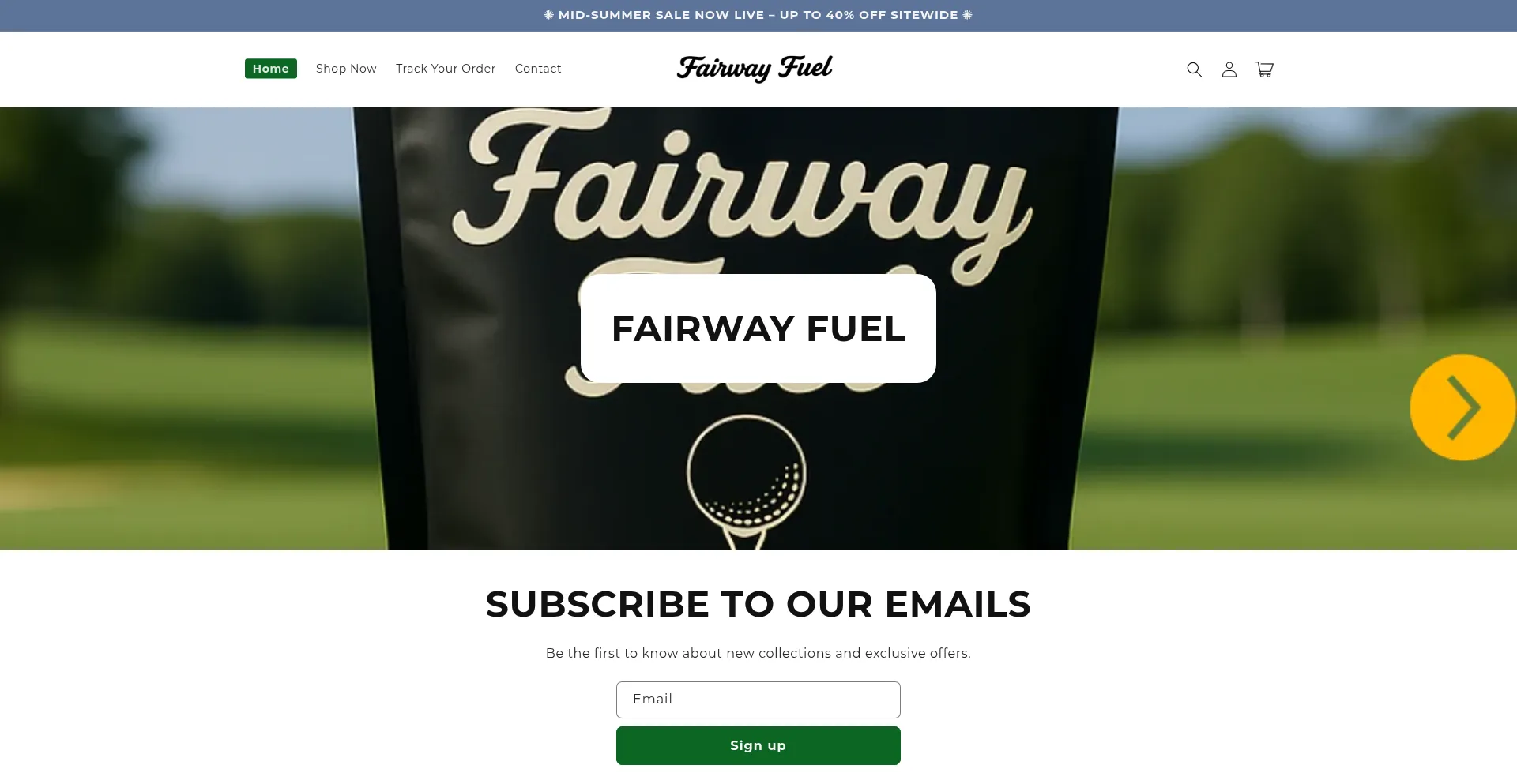 Website screenshot of Fairwayfuel.co