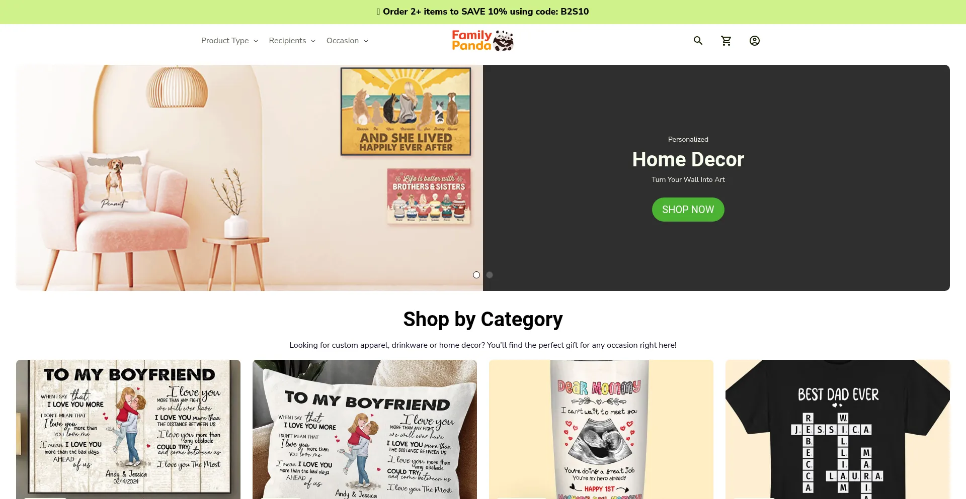 Website screenshot of Familypanda.co