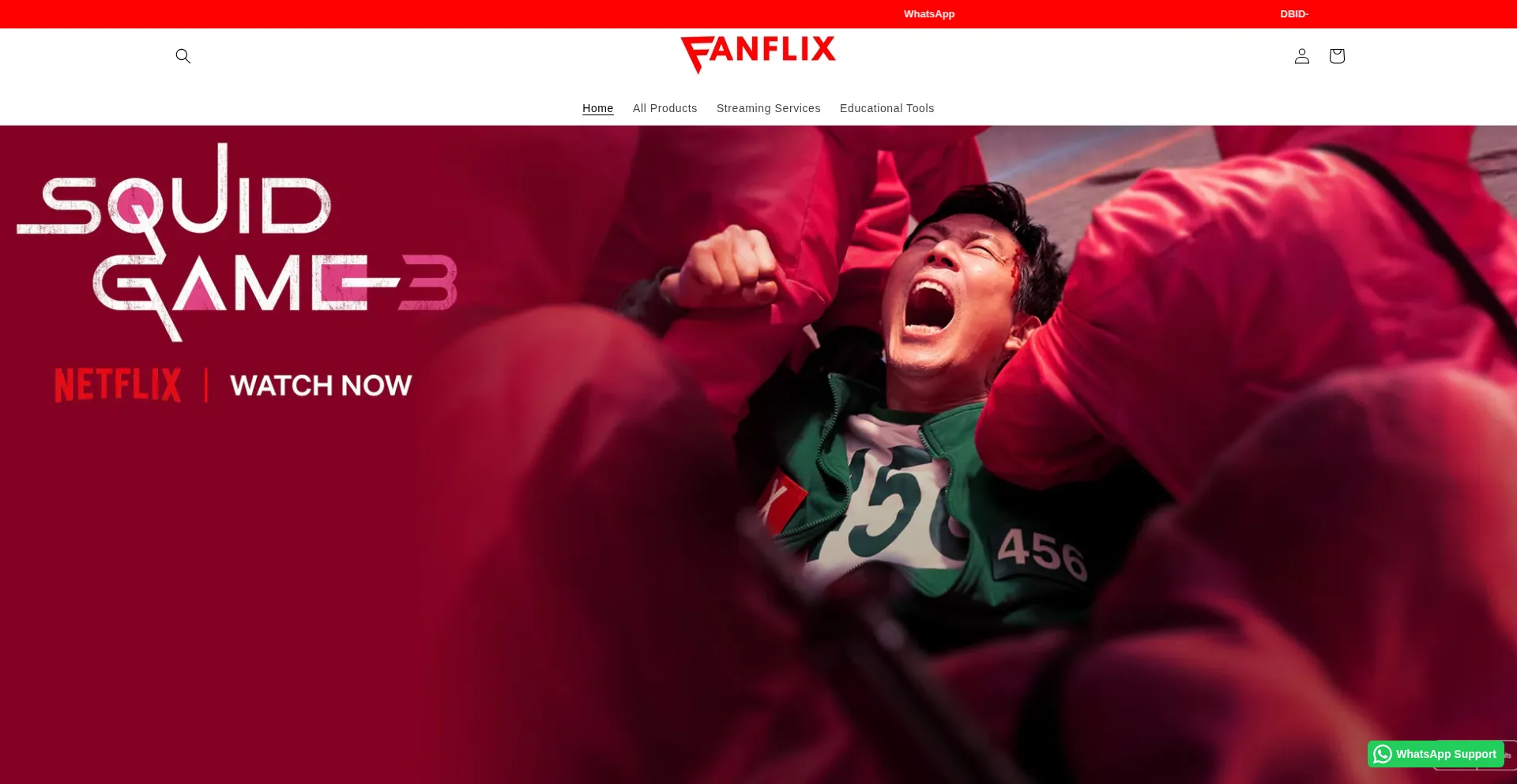 Website screenshot of Fanflixbd.com