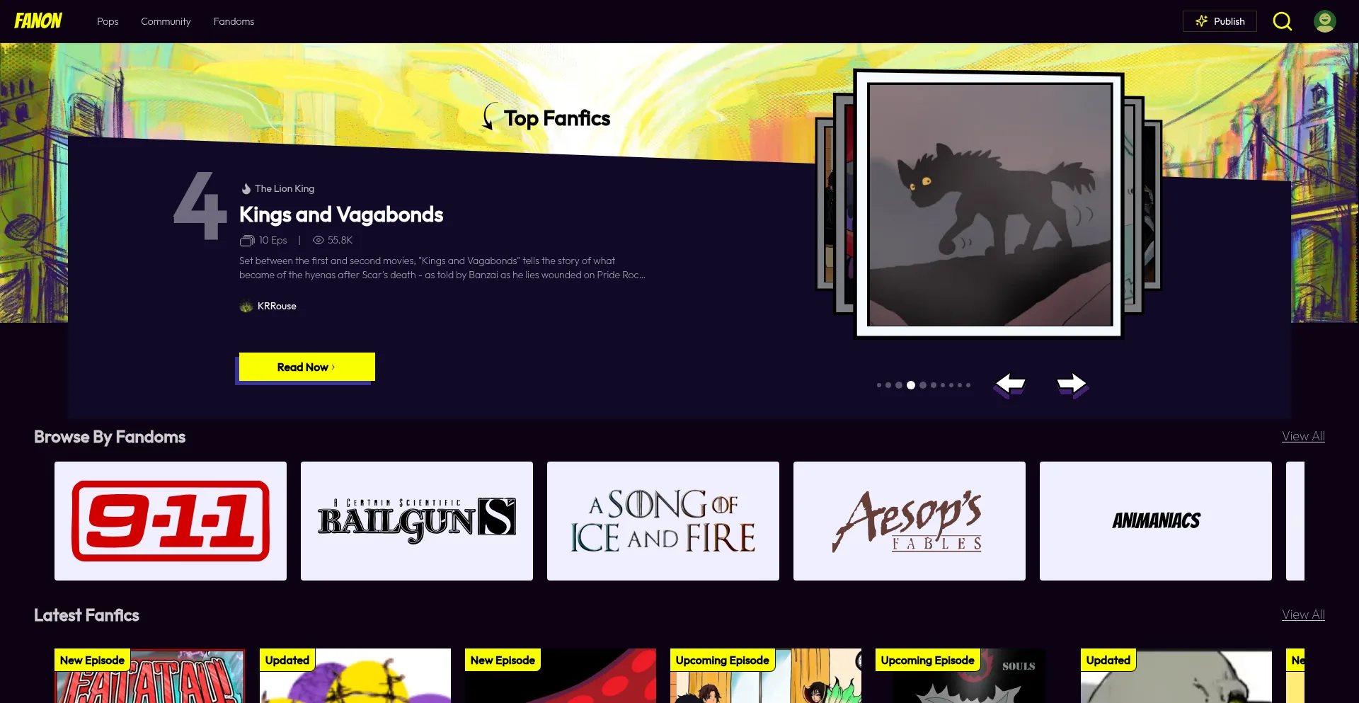 Website screenshot of Fanon.co