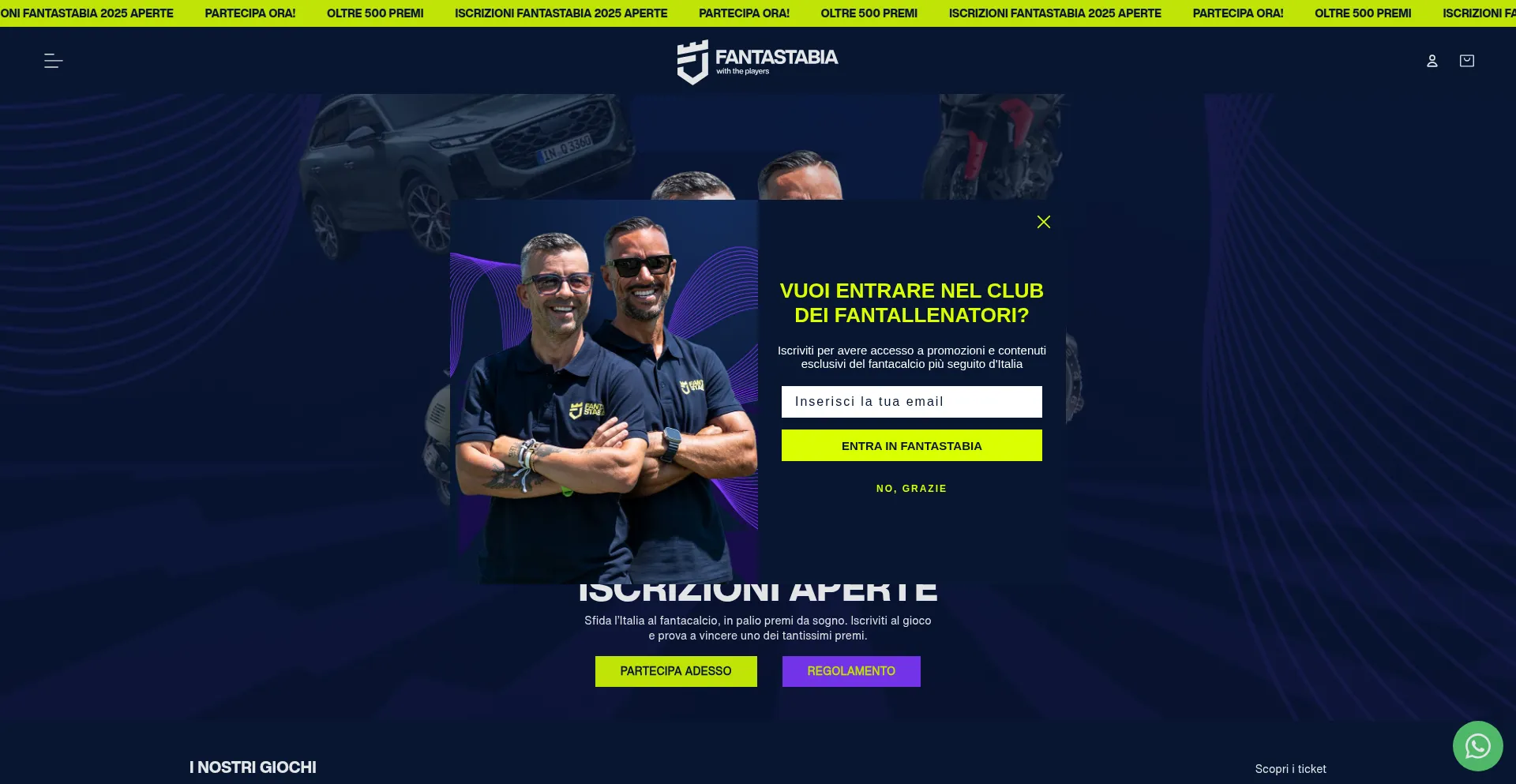 Website screenshot of Fantastabia.it