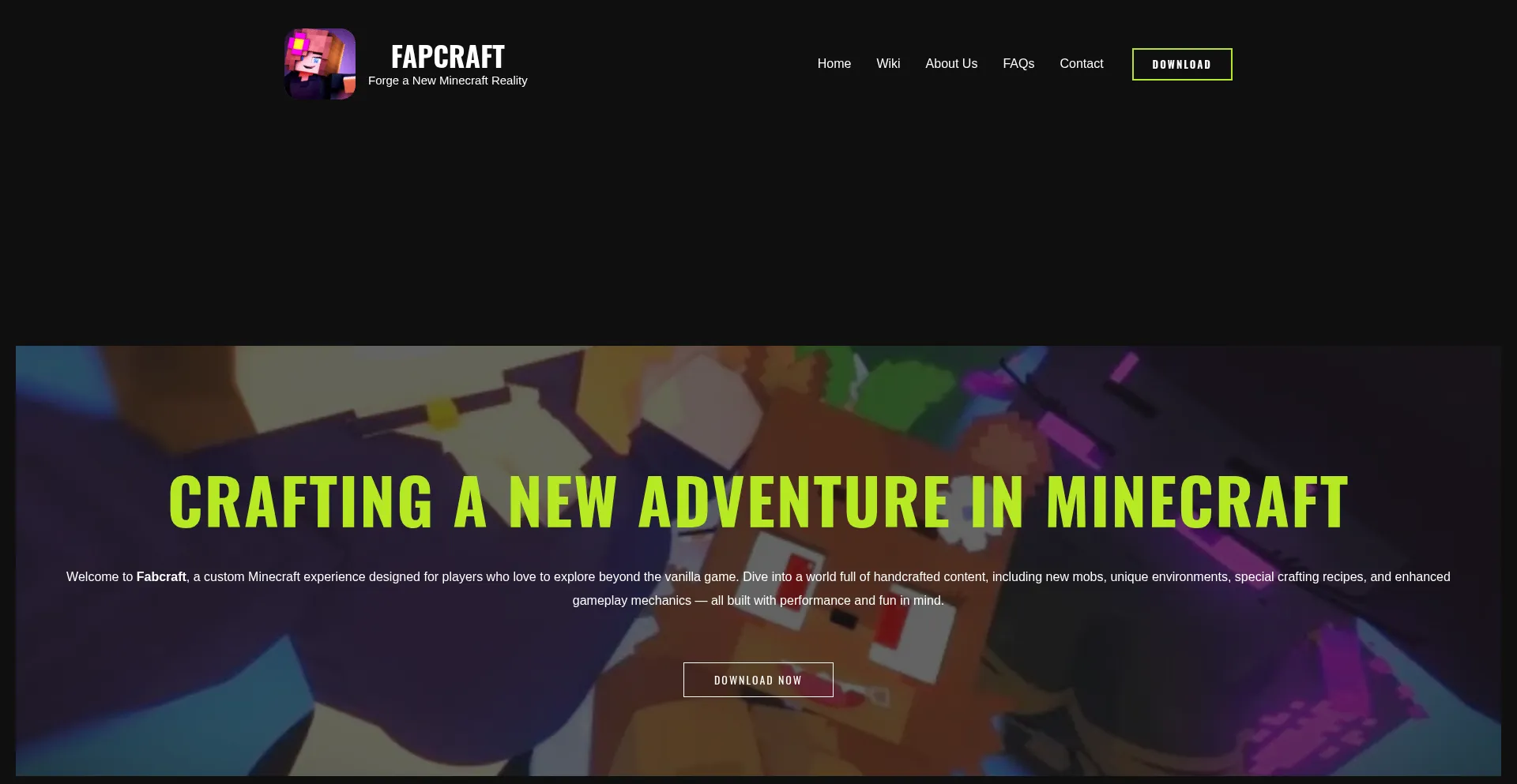 Website screenshot of Fap-craft.com