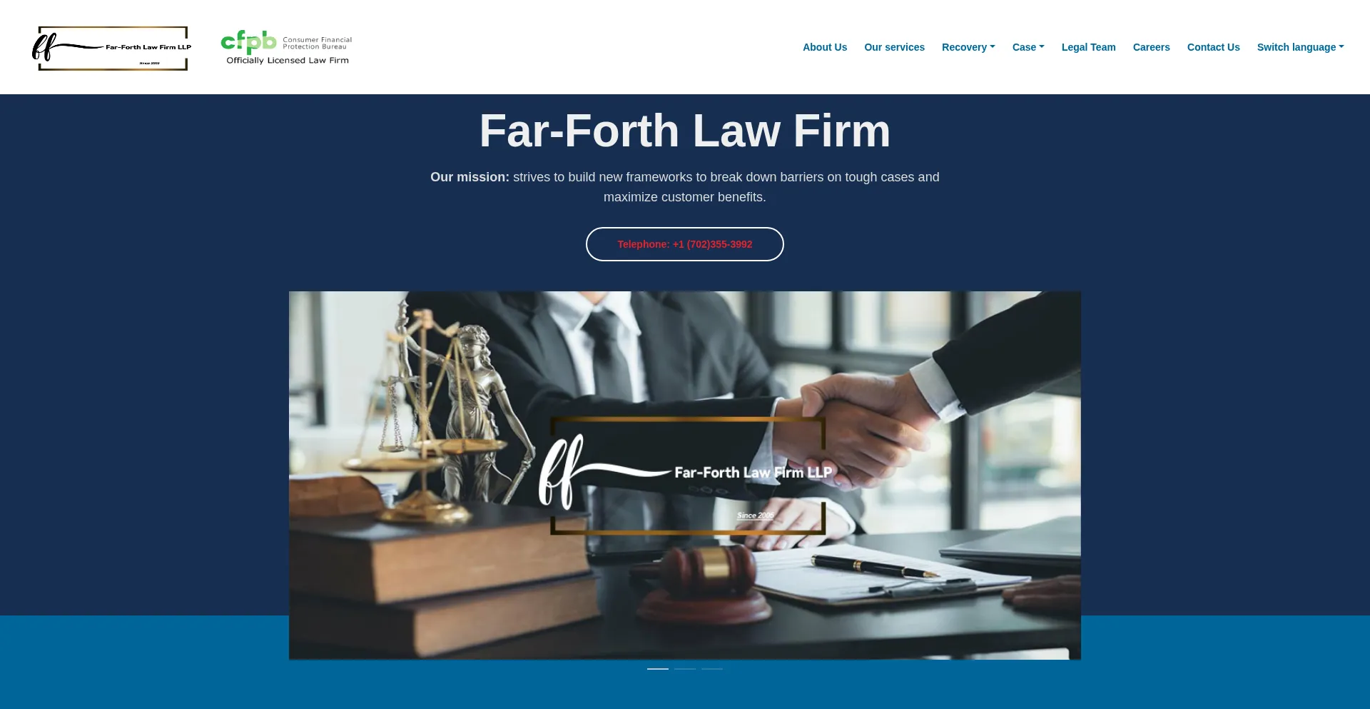 Website screenshot of Far-v.com
