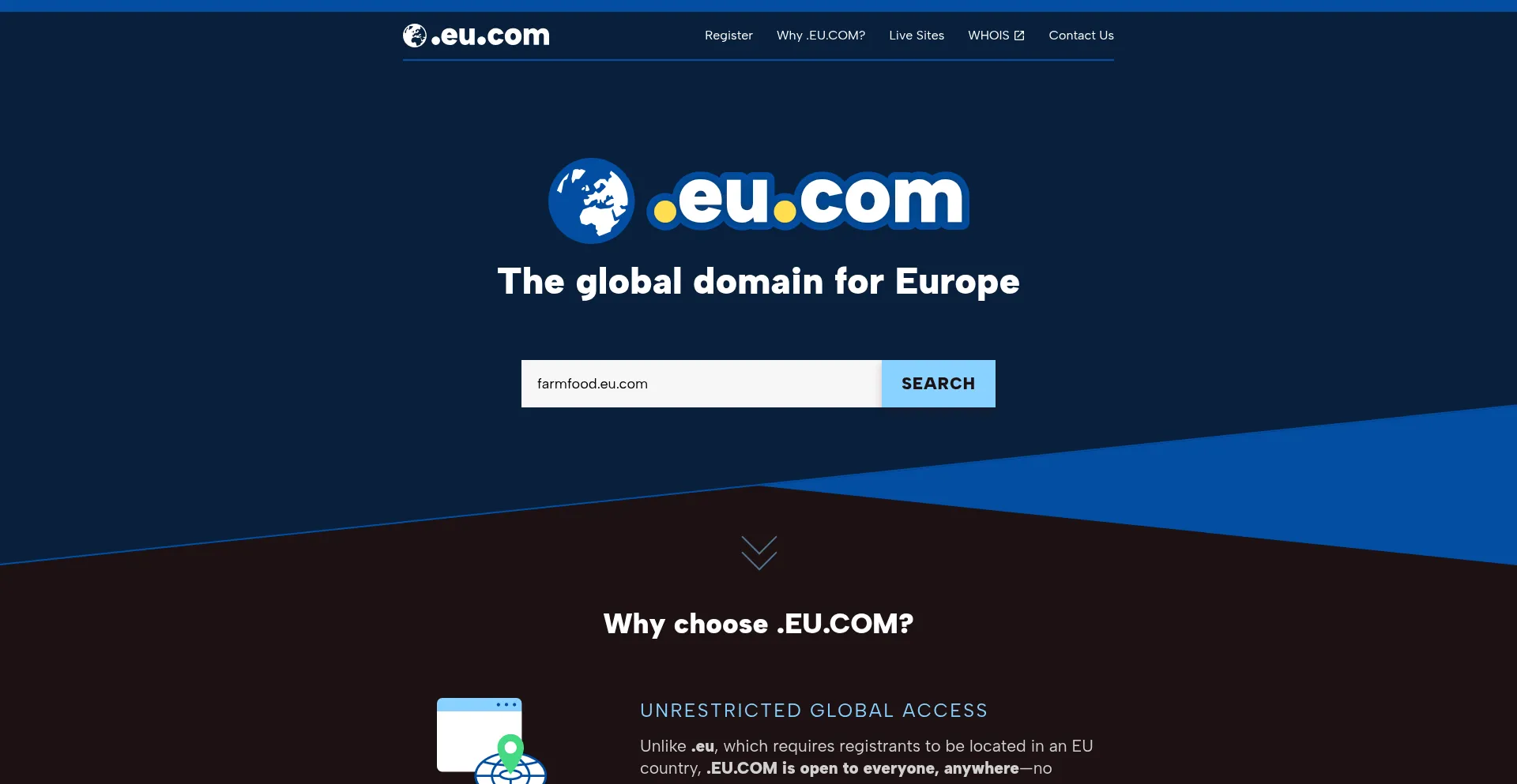 Website screenshot of Farmfood.eu.com