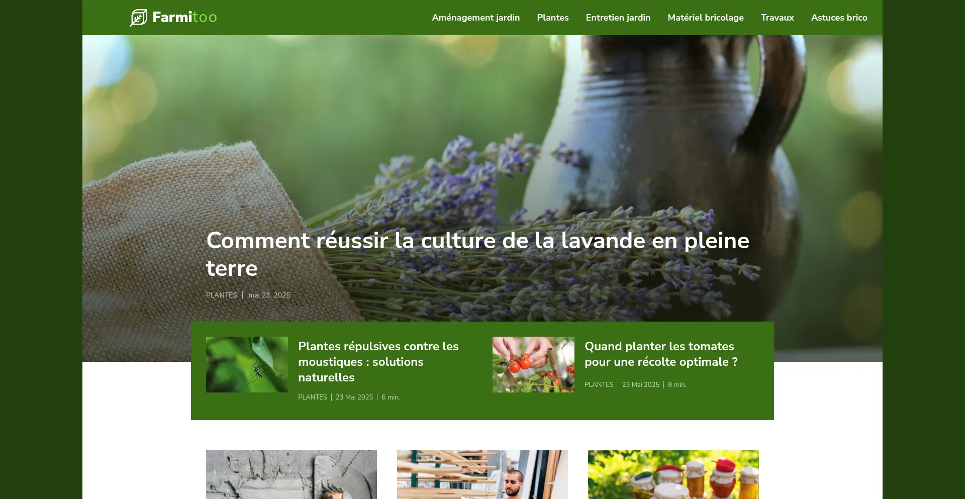 Website screenshot of Farmitoo.com